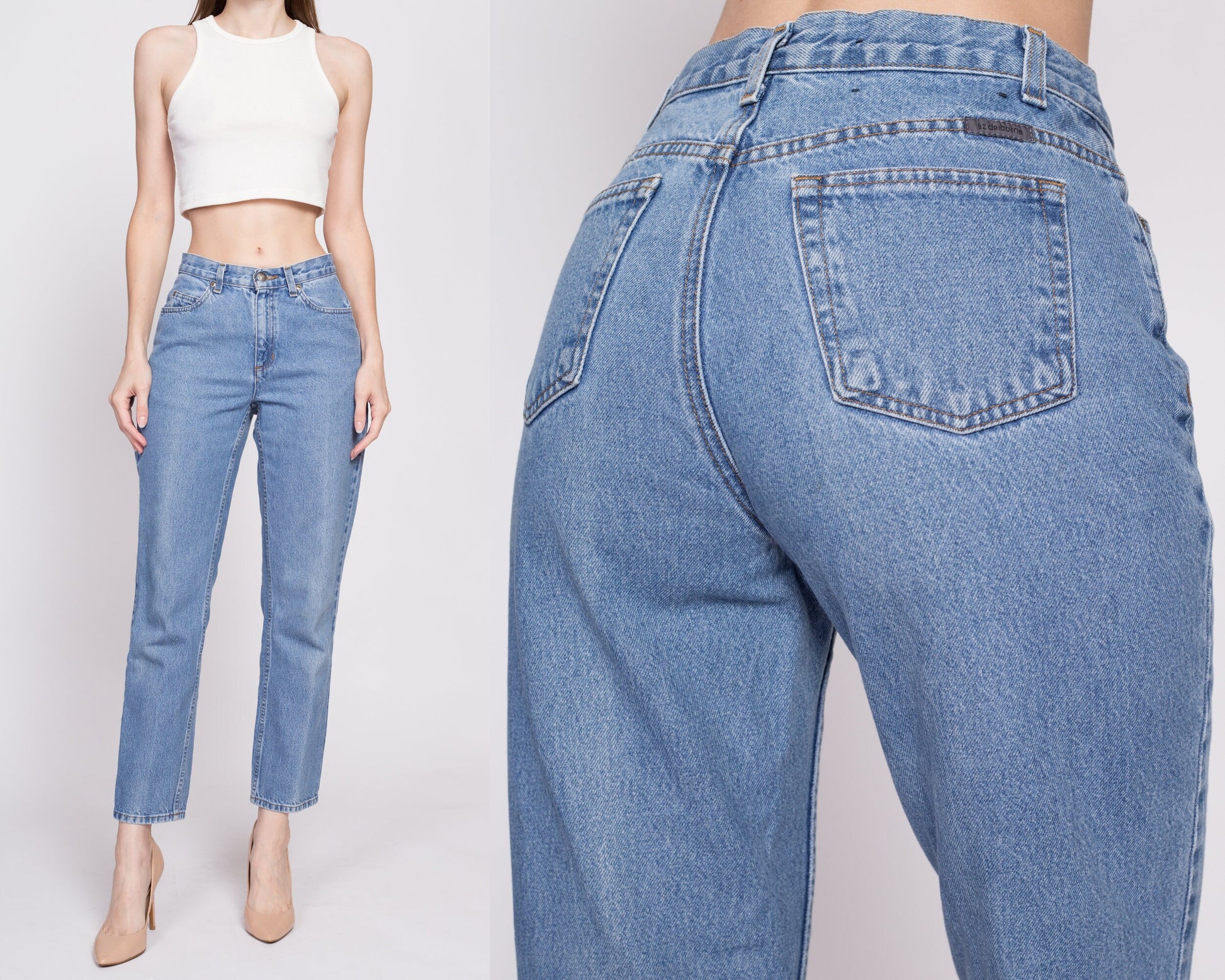 Vintage Liz Claiborne Mom Jeans - Petite Small, 27" | Y2K Denim Tapered Leg Mid High Rise Jeans
