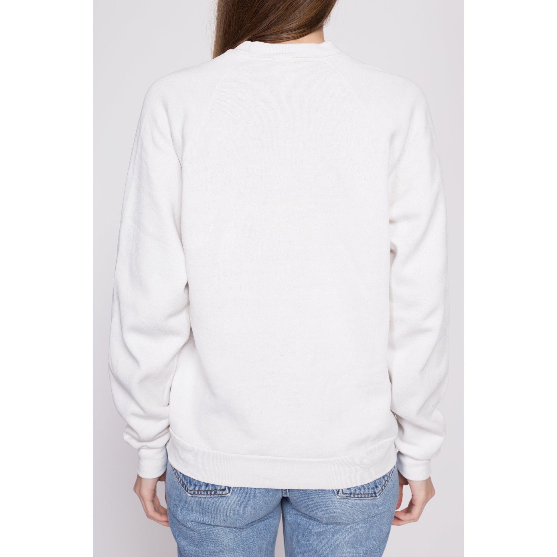 80s Hard Rock Cafe New York City Sweatshirt - Men's Medium, Women's Large | Vintage White Graphic Crewneck Tourist Pullover