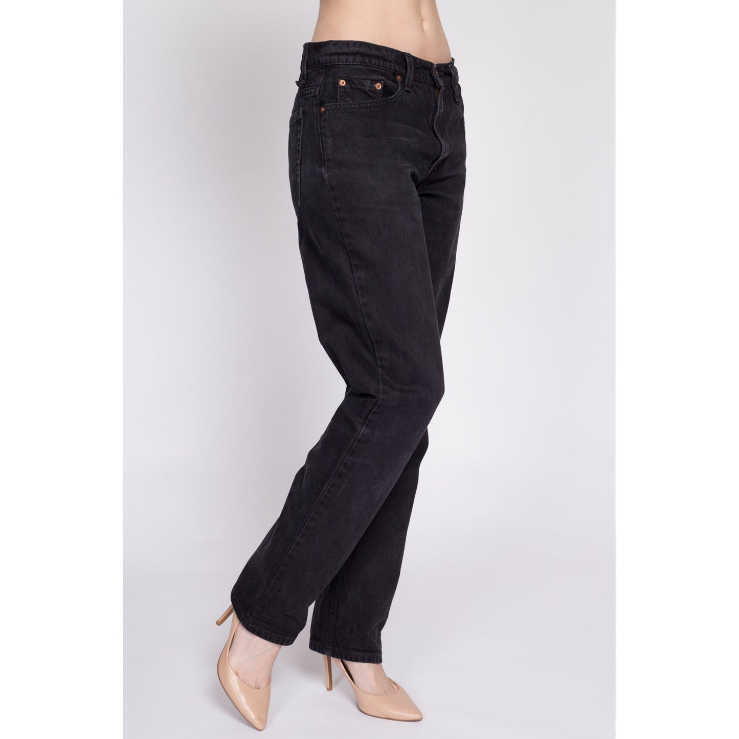 Vintage Levis Black Unisex Jeans - 30" Waist | 90s Denim Straight Leg Boyfriend Jeans