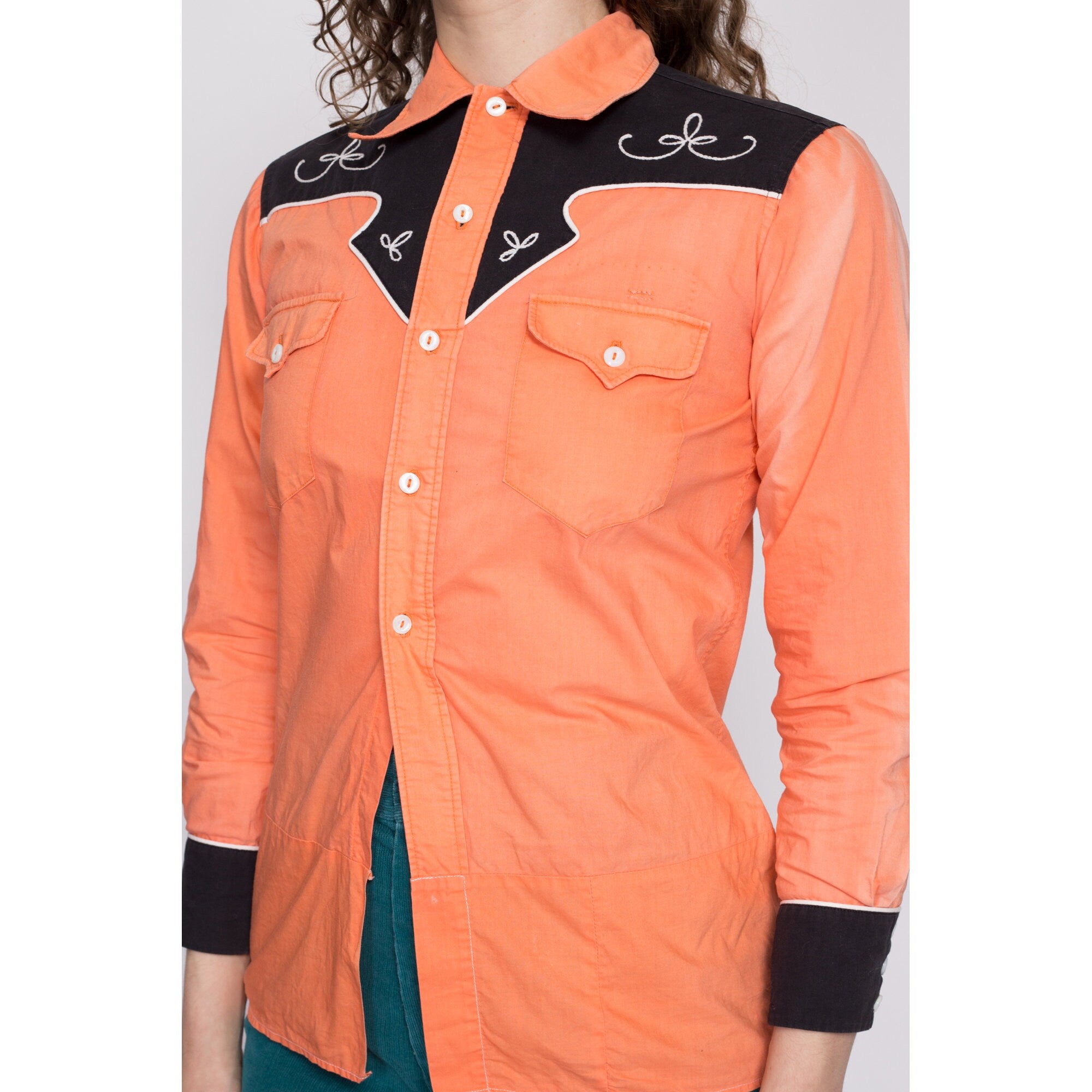 Faded sales orange shirt