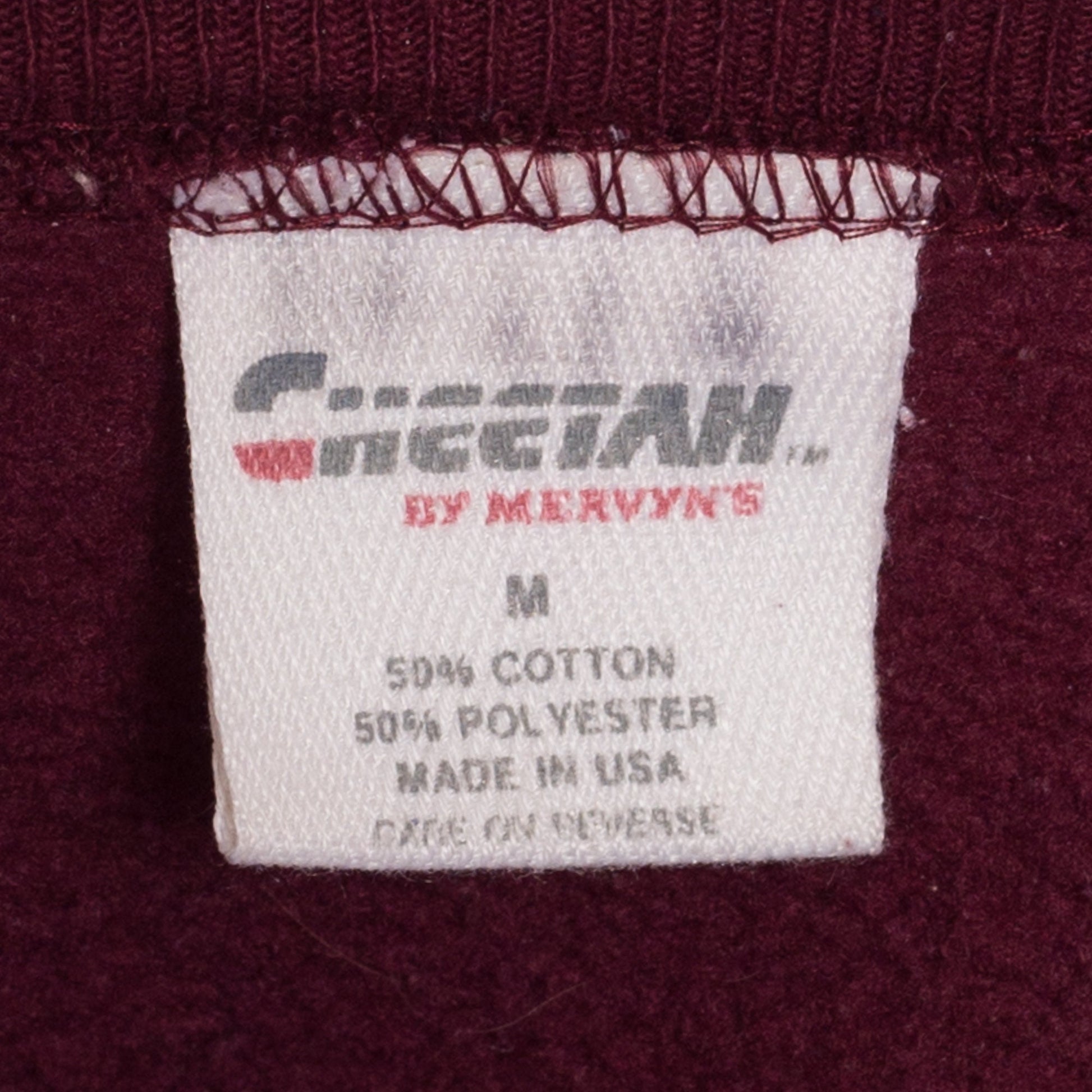 90s Wine Red Crewneck Sweatshirt - Men's Medium, Women's Large | Vintage Unisex Plain Cotton Blend Blank Pullover