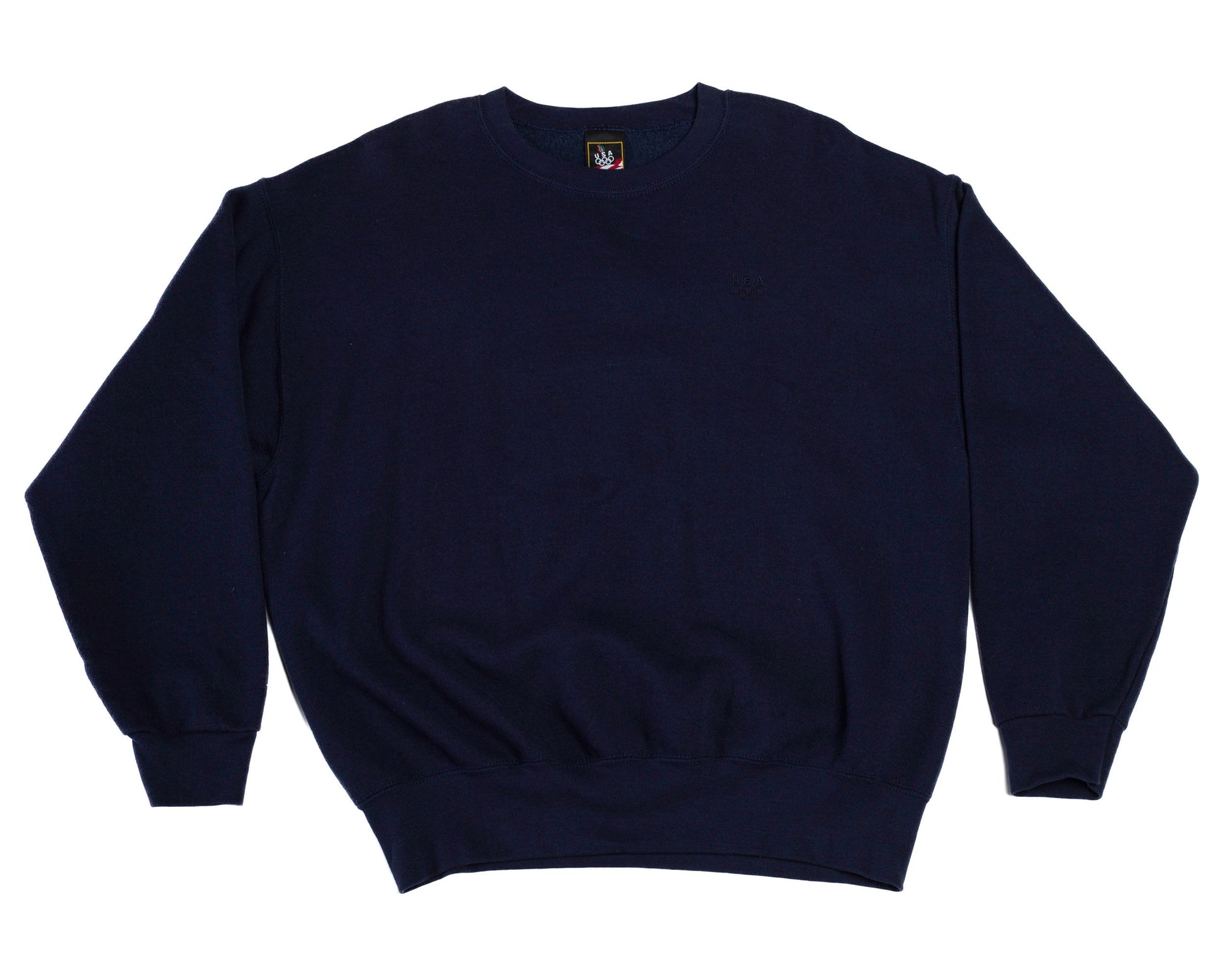 90s USA Olympics Sweatshirt - Men's Large, Women's XL | Vintage Navy Blue Crew Neck Pullover