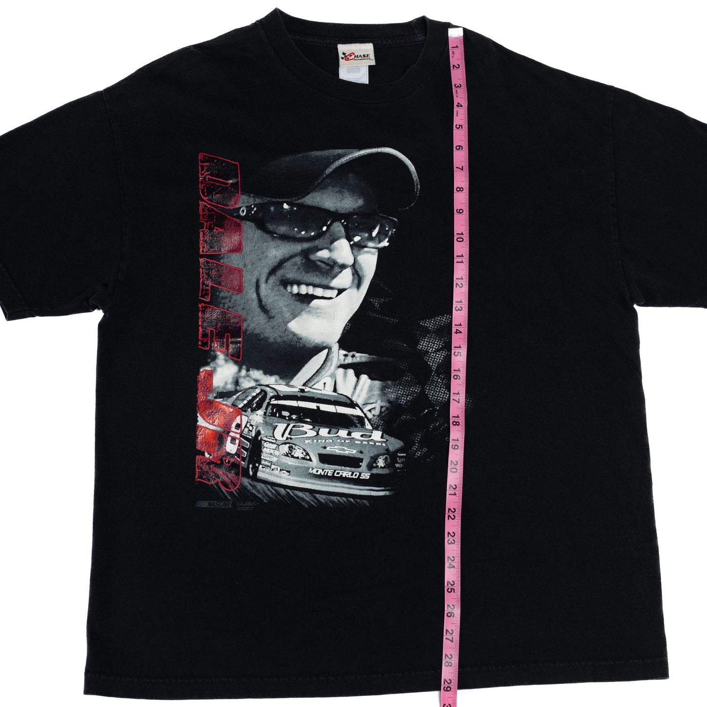 90s Dale Earnhardt Jr. NASCAR T Shirt - Extra Large | Vintage Graphic Black Race Car Promo Tee