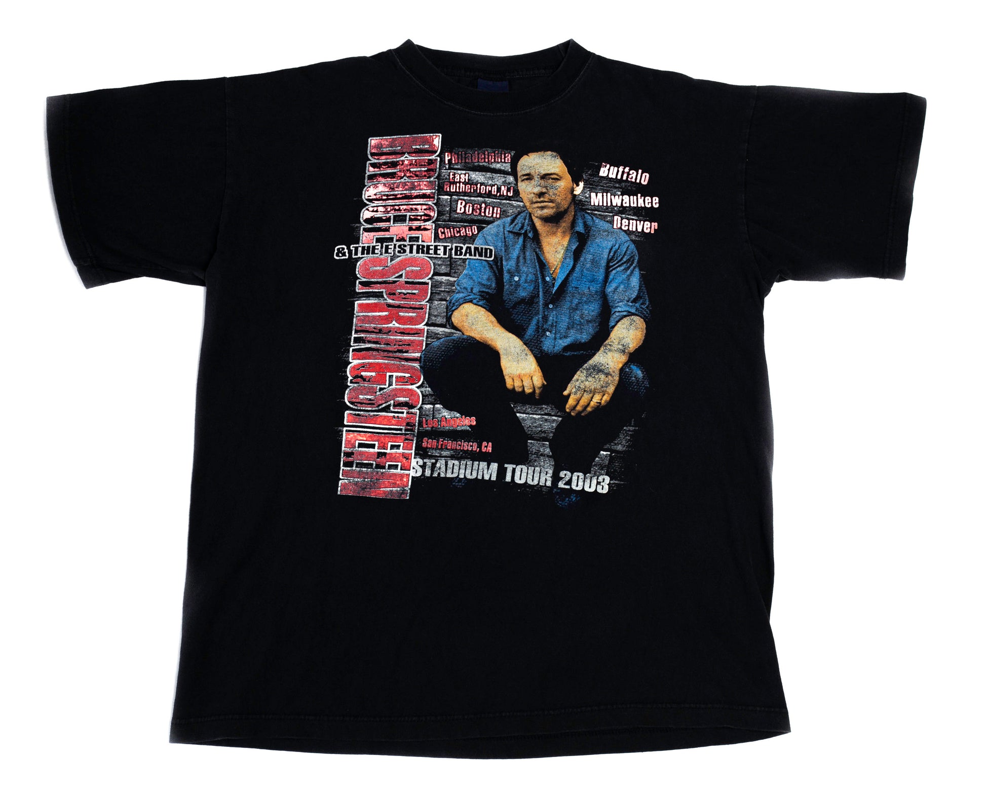 Vintage Bruce Springsteen & The E Street Band T Shirt - Men's Large, Women's XL | 2003 Stadium Tour Music Band Tee