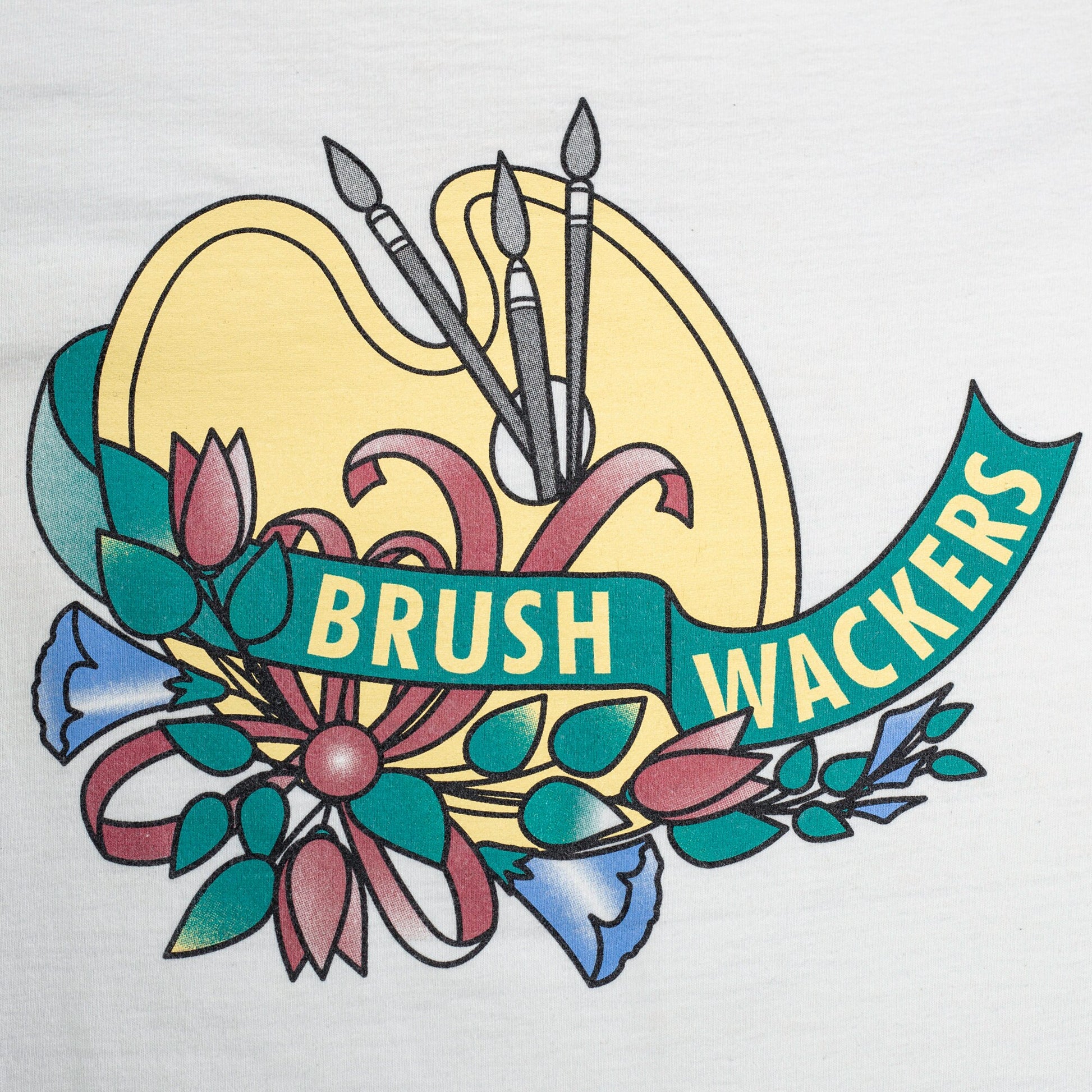90s "Brush Wackers" Painter T Shirt - Men's Medium, Women's Large | Vintage Artist Palette Graphic Tee