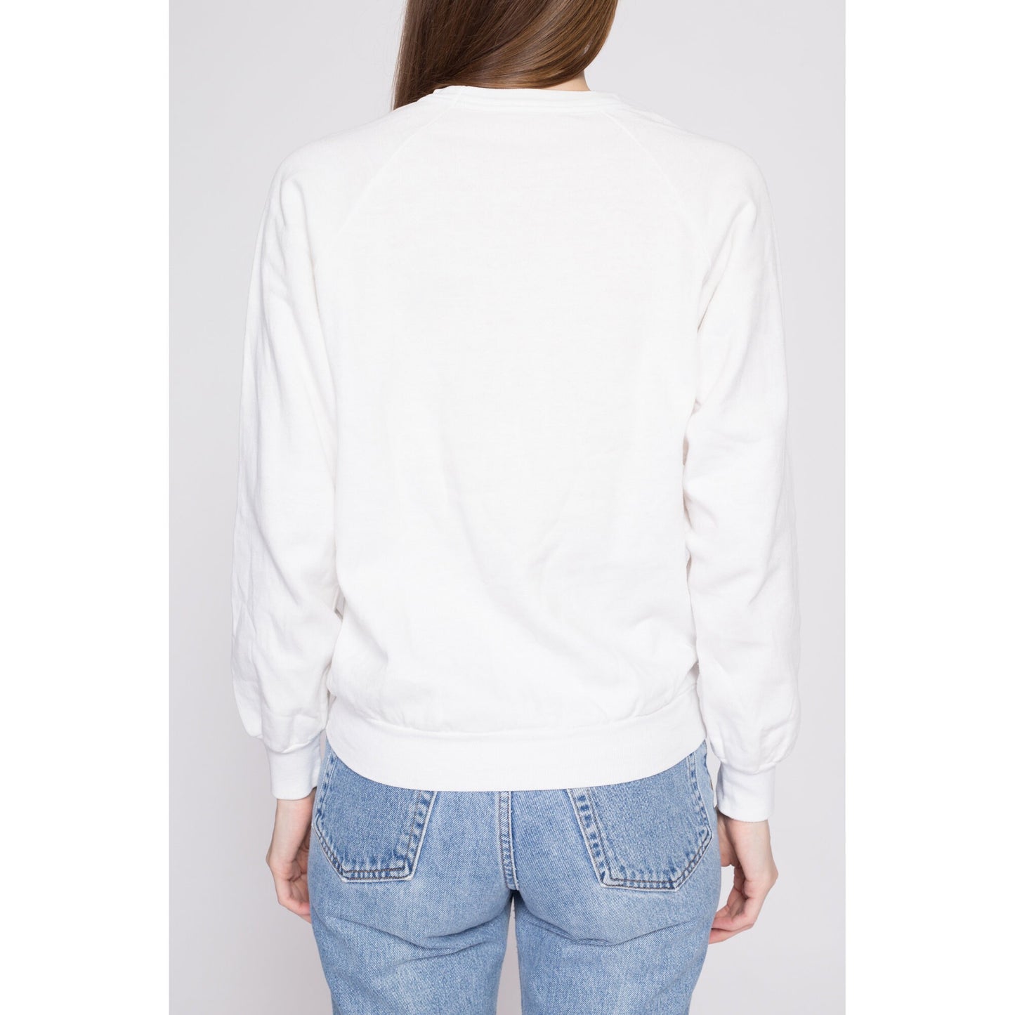80s Vancouver Canada Tourist Sweatshirt - Men's Small Short, Women's Medium | Vintage White Raglan Sleeve Graphic Crewneck Pullover