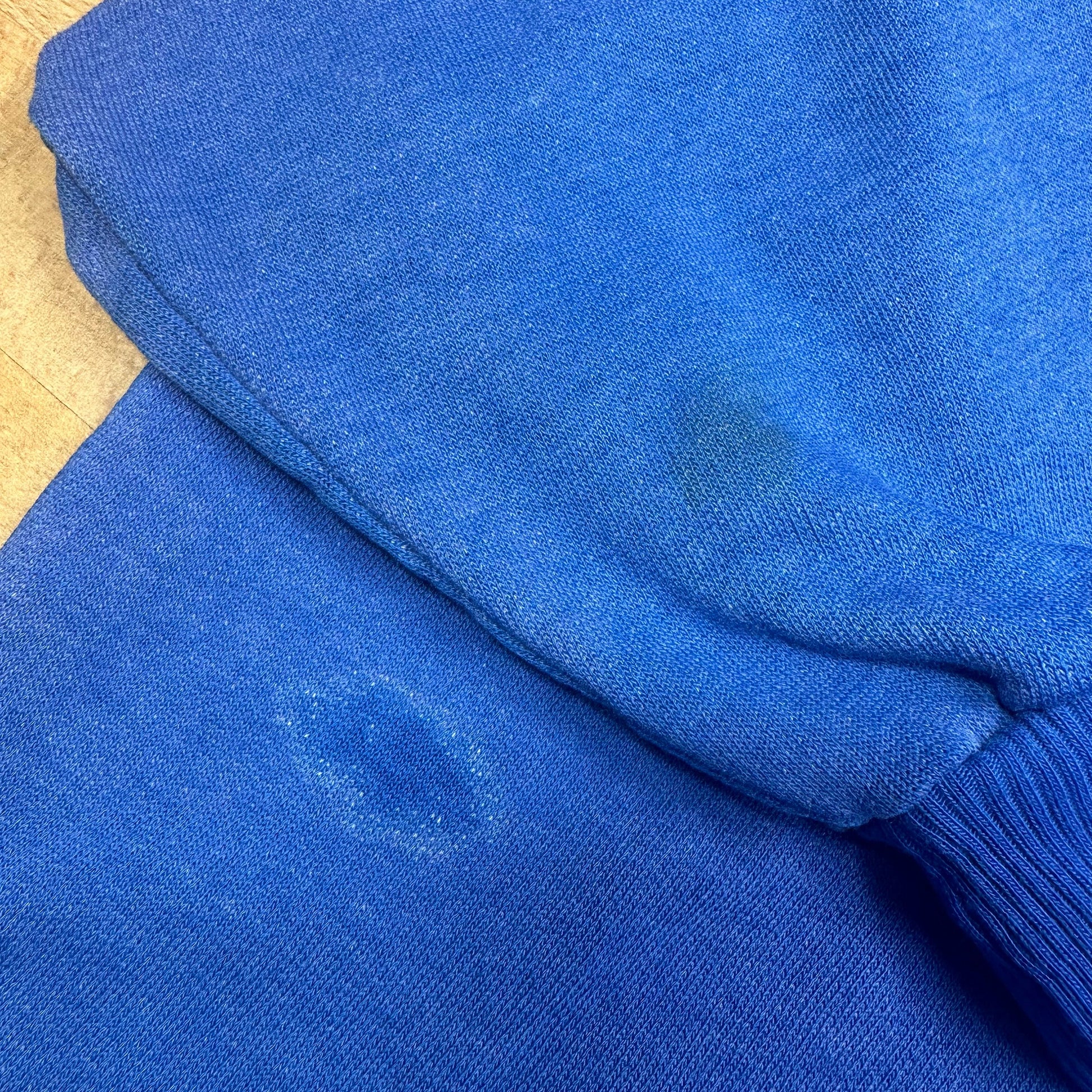 70s 80s Collared Raglan Sweatshirt - Extra Large | Vintage Plain Blue Grunge Lightweight Pullover