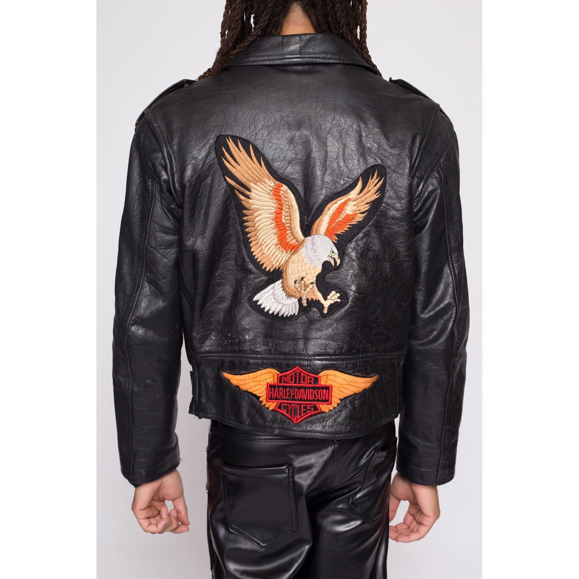 80s Harley Davidson Leather Motorcycle Jacket - Men's Large, Size 44 –  Flying Apple Vintage