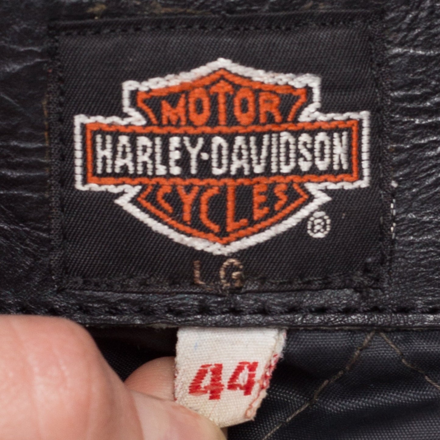 80s Harley Davidson Leather Motorcycle Jacket - Men's Large, Size 44 | Rare Vintage Distressed Moto Biker Logo Eagle Patch Coat