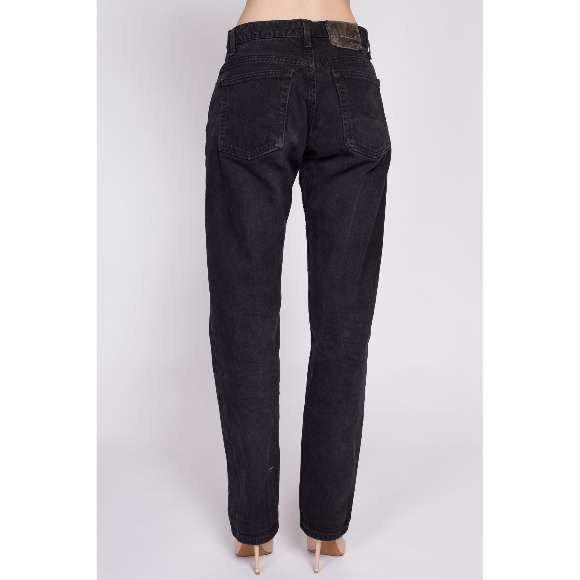 Vintage Levis Black Unisex Jeans - 30" Waist | 90s Denim Straight Leg Boyfriend Jeans
