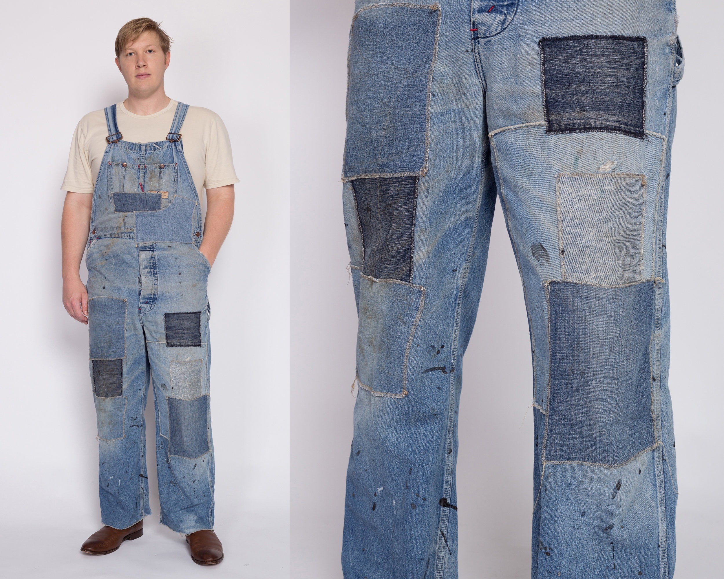 NEW Retro Mens Casual Denim Overall Jumpsuit Jeans Cowboy Pants Dungaree  Trouser | eBay