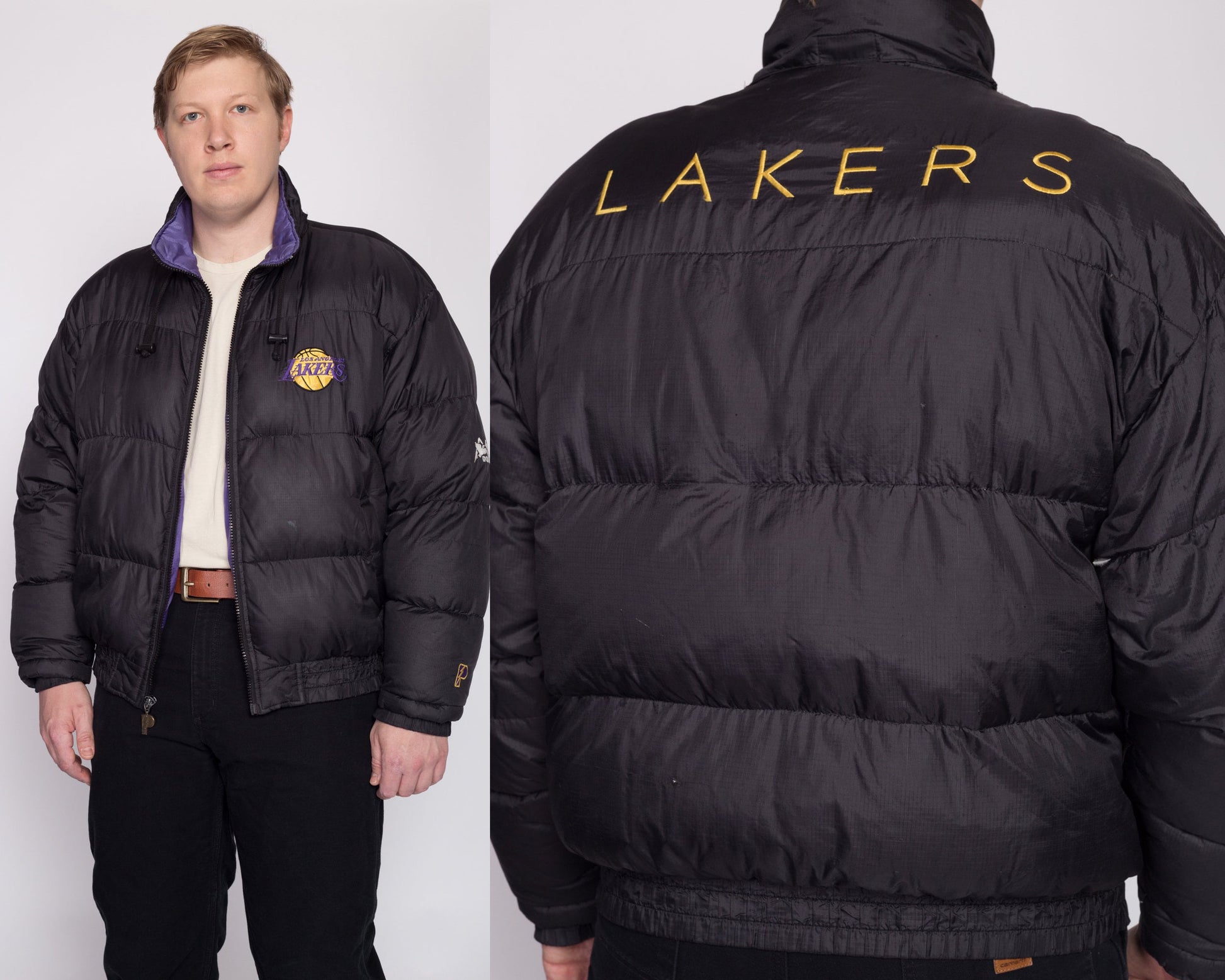 Parka Down Jacket Starter Los Angeles Lakers NBA Vintage 90s
