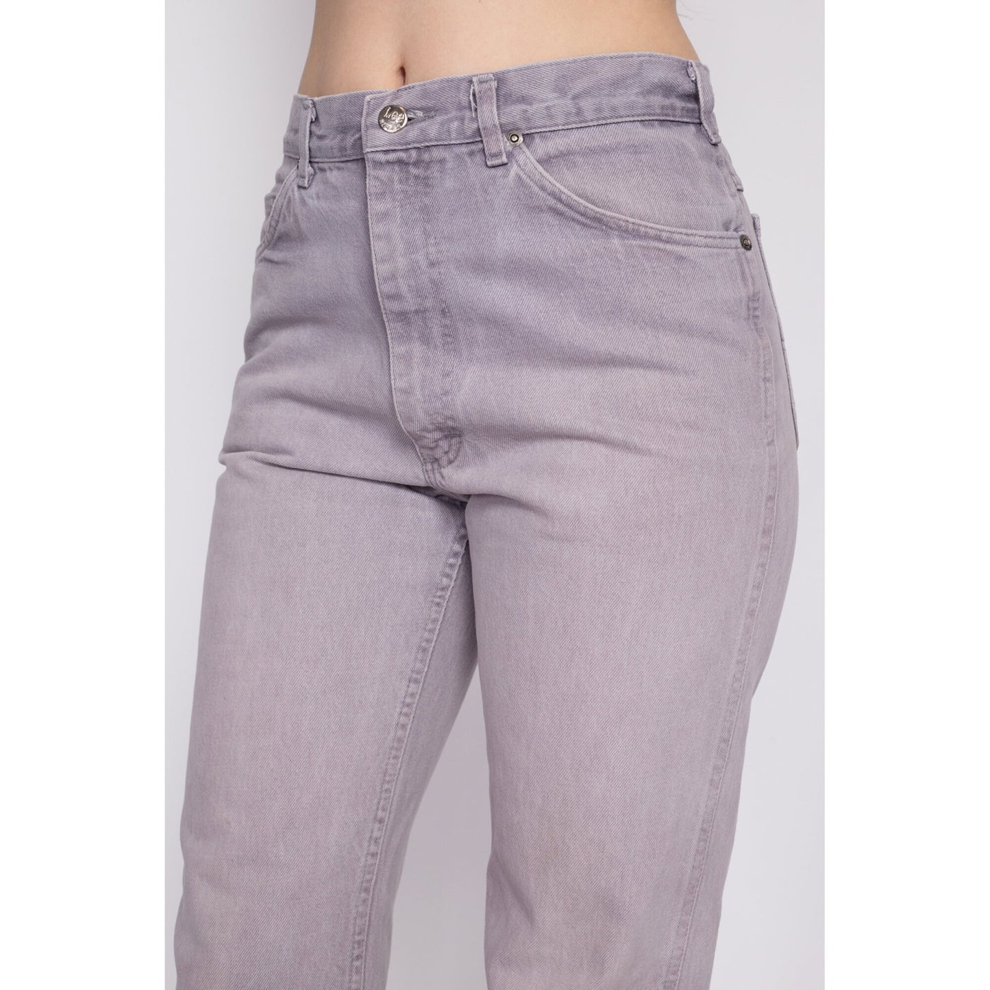 Vintage Lee Riders Dusty Lilac Mom Jeans - Medium, 30" | 80s Grunge Tapered Leg High Waisted Denim