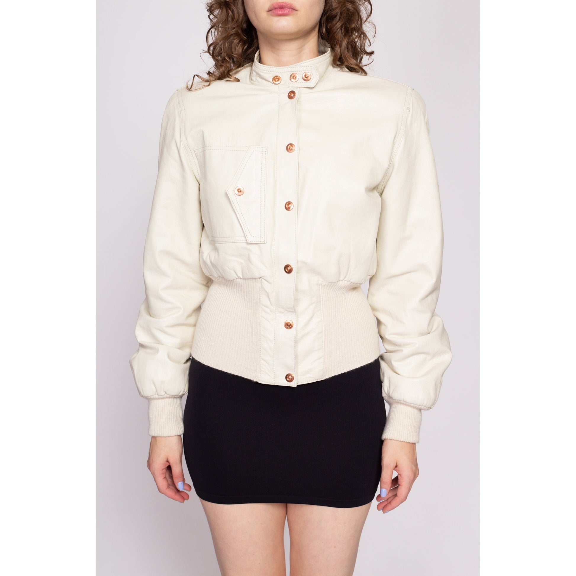 90s Jean Paul Gaultier JPG White Leather Moto Jacket Medium