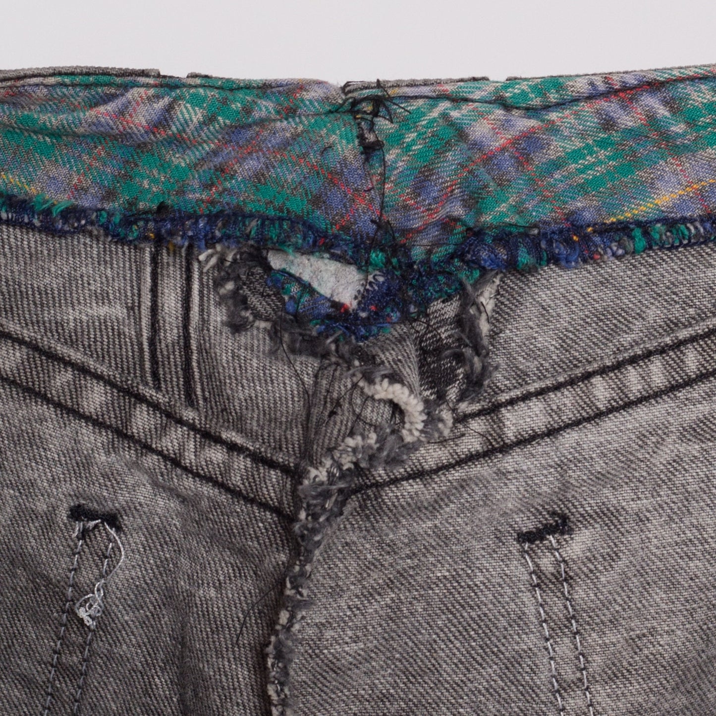 80s Lee Acid Wash High Waisted Curvy Fit Jeans - Extra Small | Vintage Faded Black Grey Denim Tapered Leg Mom Jeans