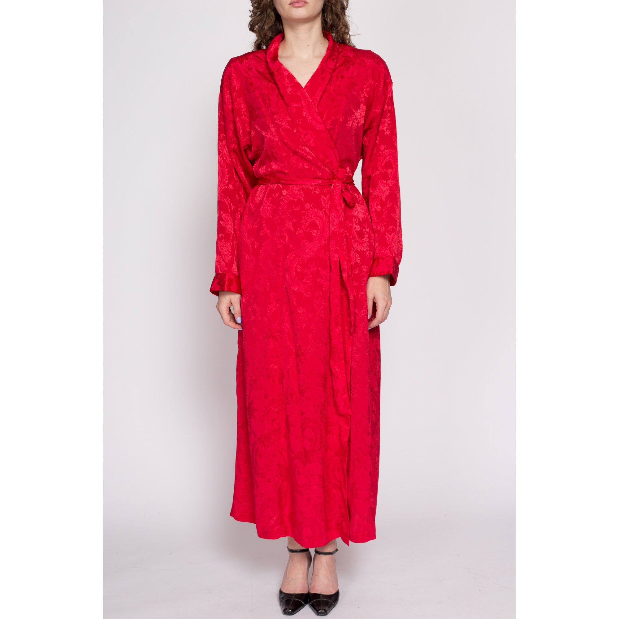 Buy Satin Red, Black Robe, Housecoat (Free Size, HC-52) for Women Online at  Secret Wish | 1646
