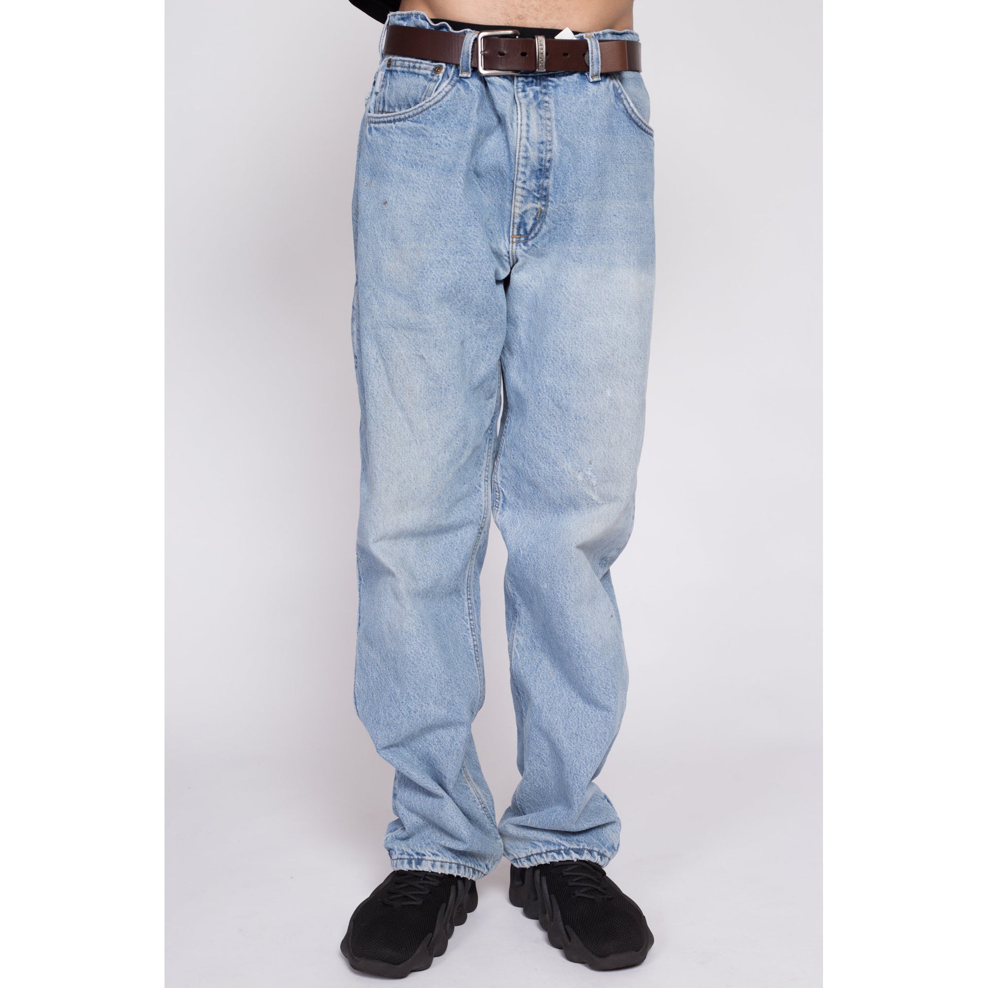 90s Carhartt Flannel Lined Jeans - 36x32 | Vintage Distressed Relaxed Straight Leg Workwear Dungarees
