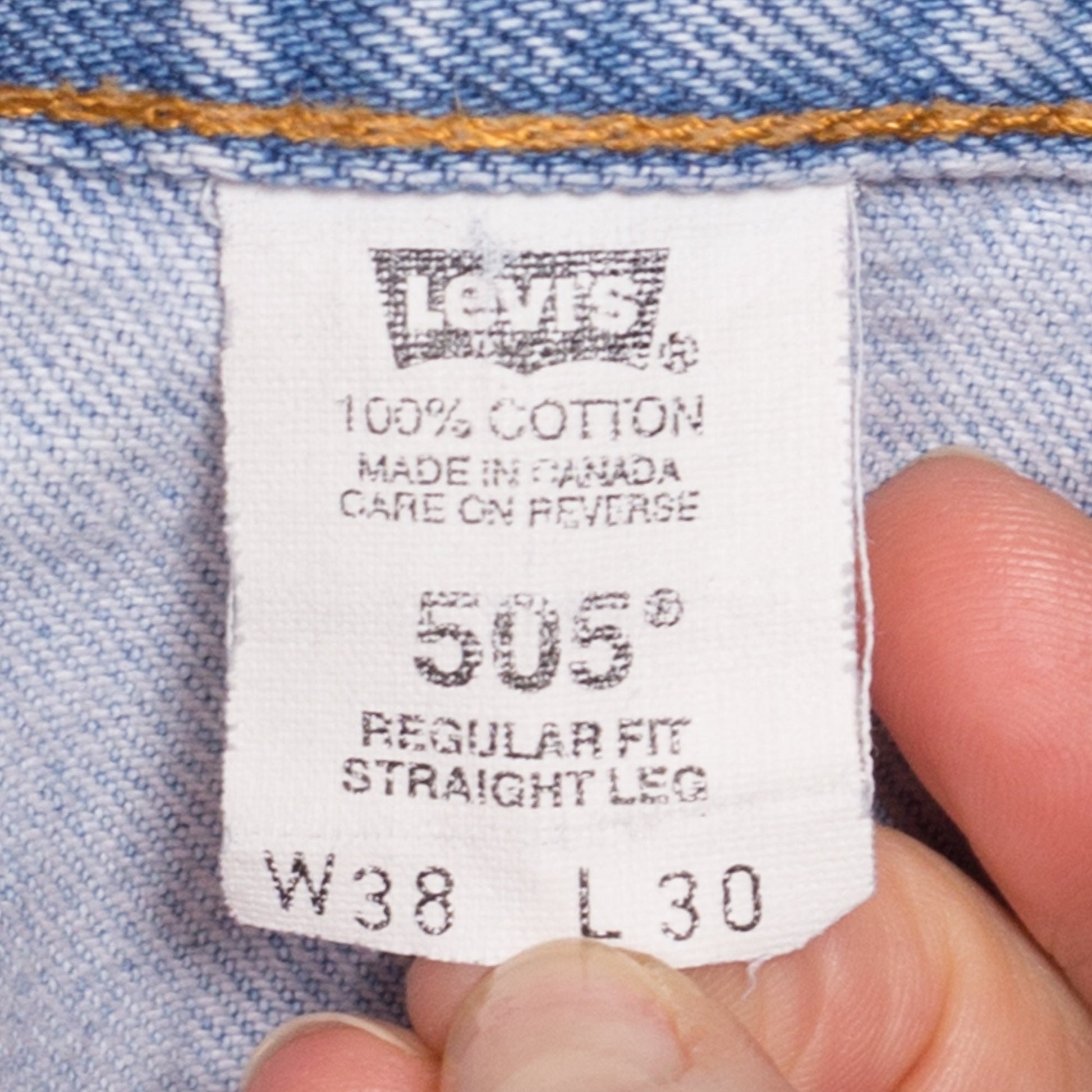 90s Levi's 505 Light Wash Jeans - 38x30 | Vintage Regular Fit Straight Leg Denim Dad Jeans