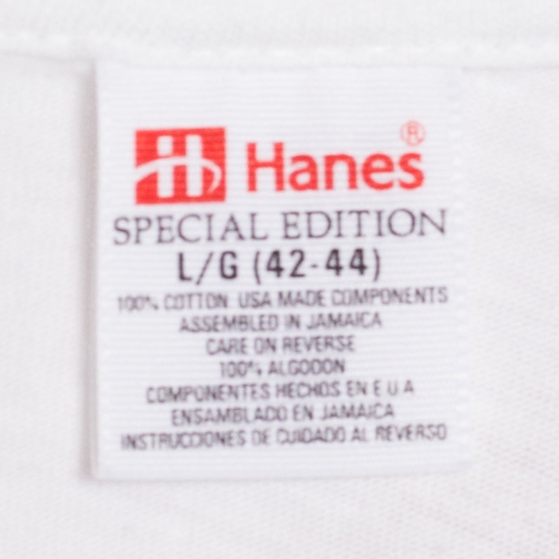 90s Hanes Single Stitch White Cotton T Shirt - Medium & Large | Vintage Unisex Crew Neck Tee Undershirt