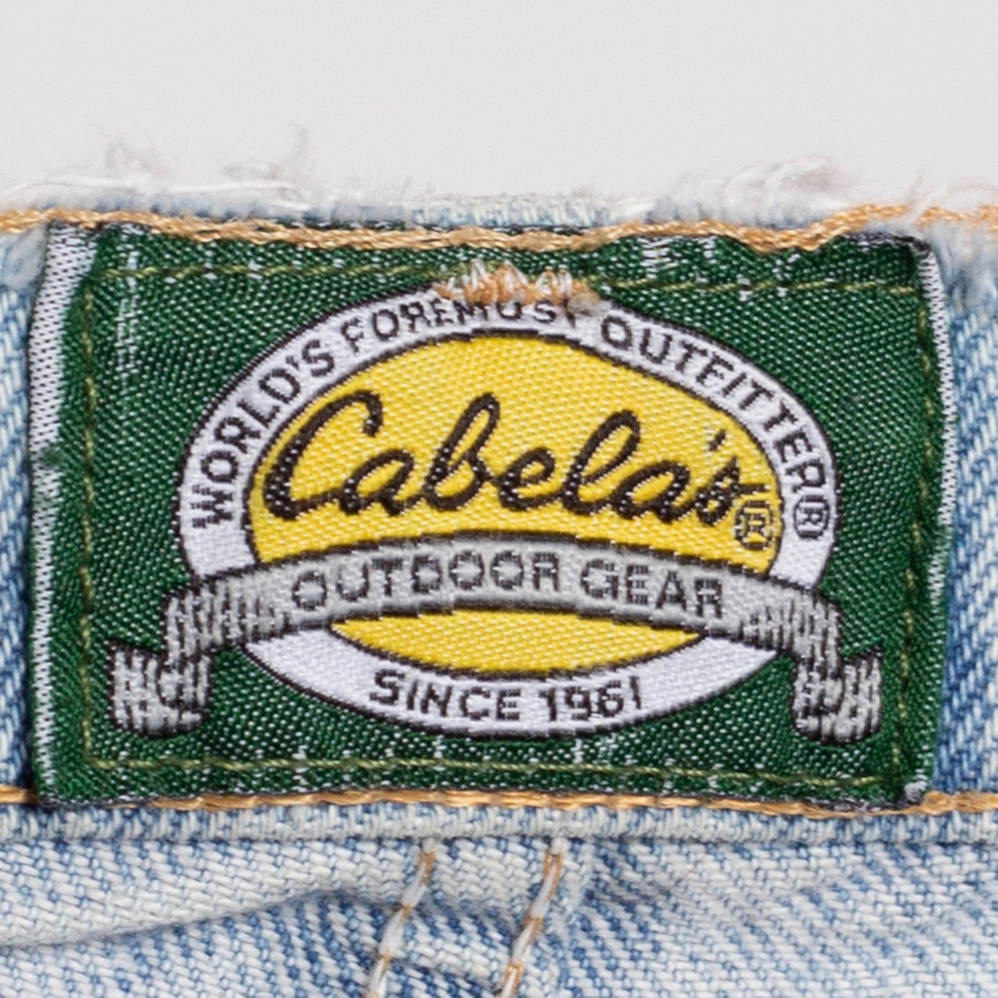 90s Cabela's Distressed Light Wash Jeans - 36x32 | Vintage Outdoor Gear Denim Straight Leg Jeans
