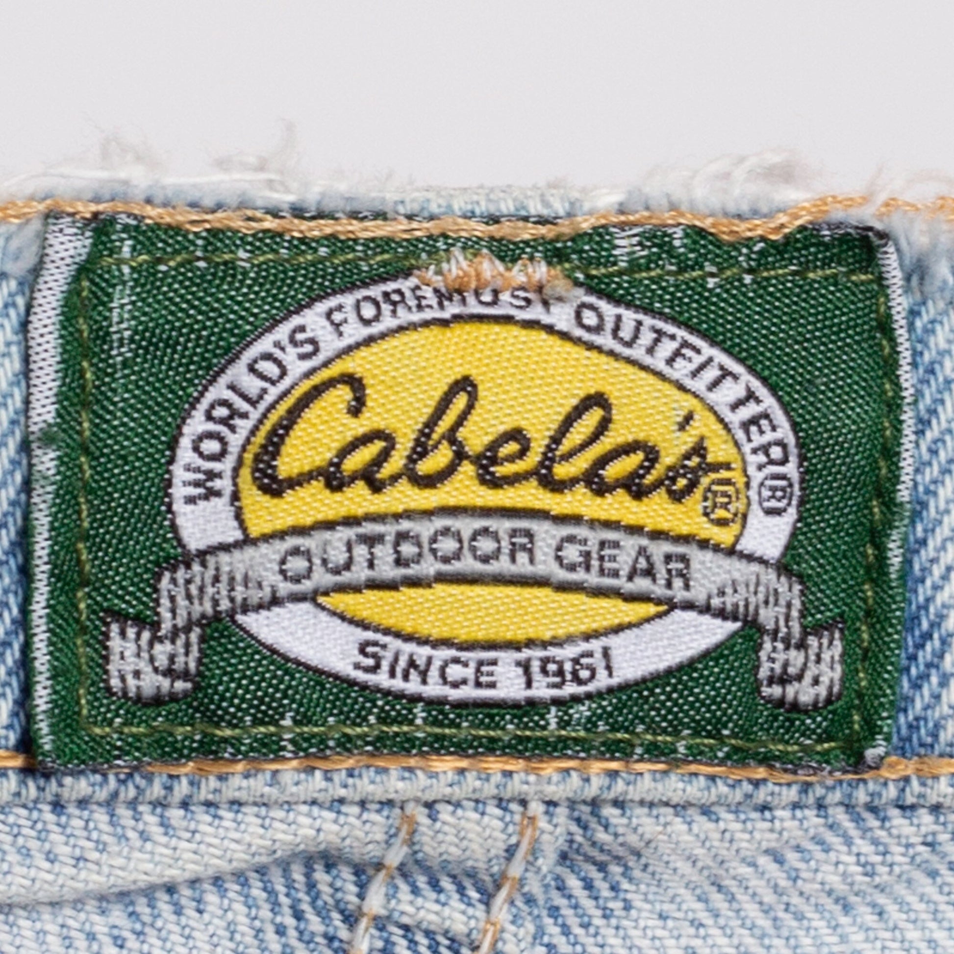 L| 90s Distressed Light Wash Cabela's Jeans - 36x32 | Vintage Outdoor Gear Denim Straight Leg Jeans