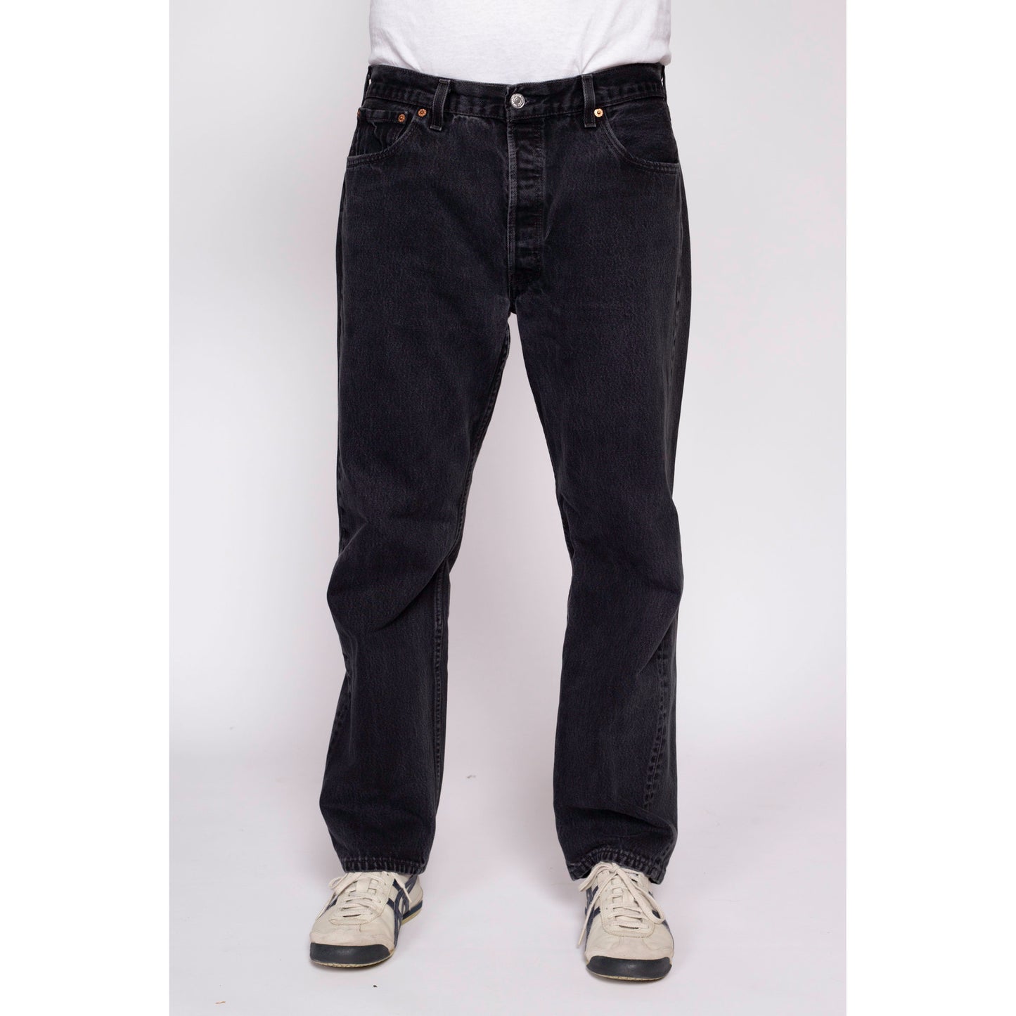Vintage Levi's 501 Black Jeans - 36x30 | 90s Made In USA Denim Straight Leg Jeans