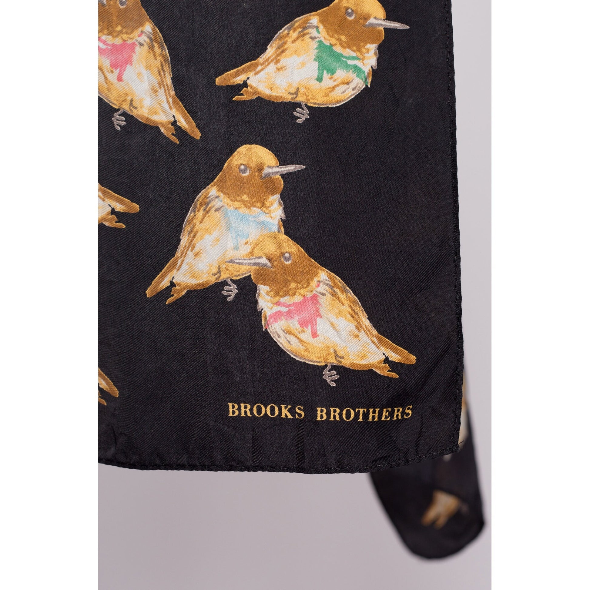 Vintage Brooks Brothers Silk Bird Scarf
