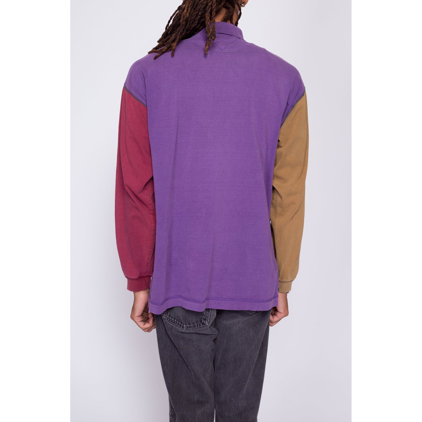 90s Color Block Collared Shirt - Men's Medium