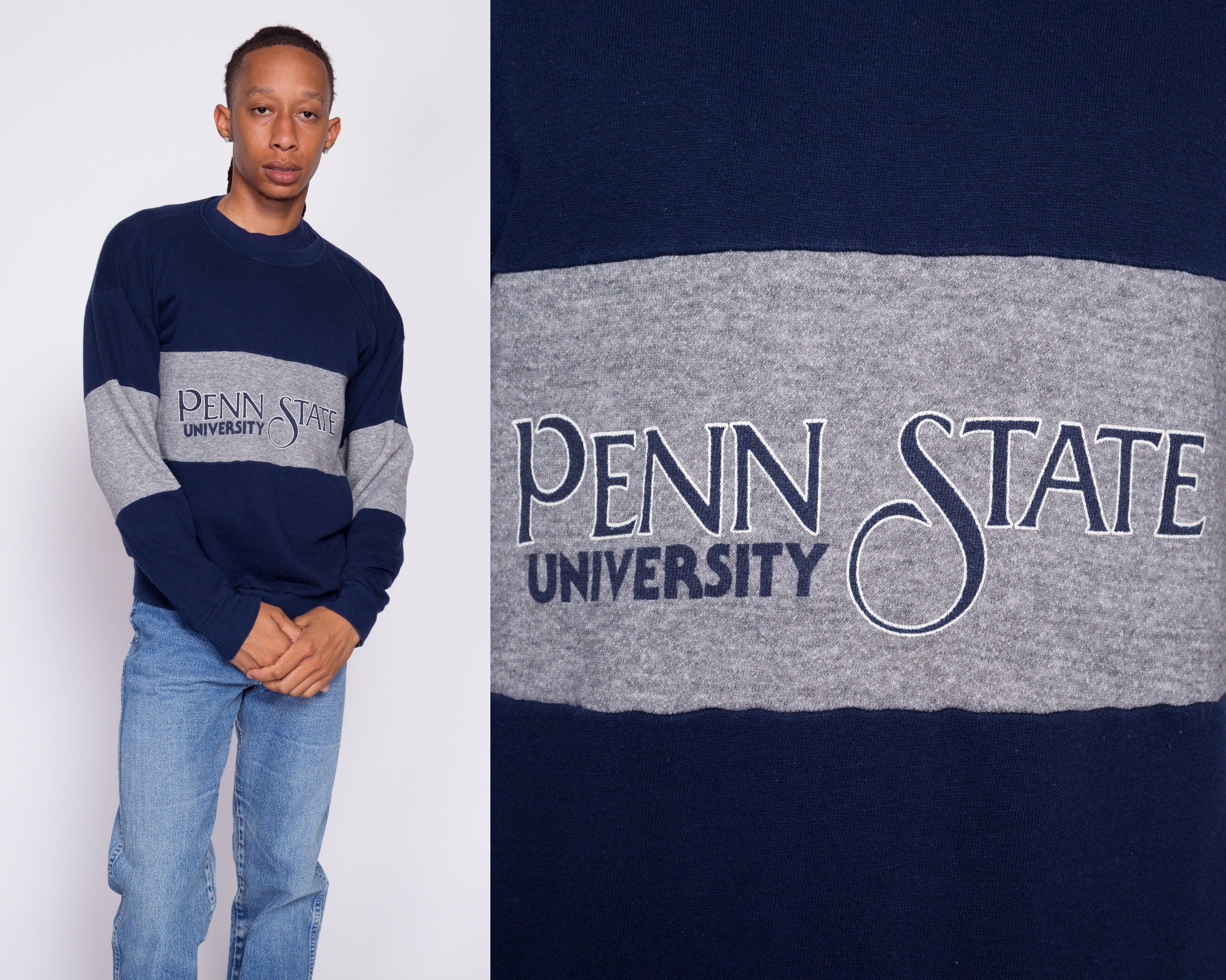 80s Penn State University Sweatshirt Men s Large Flying Apple Vintage