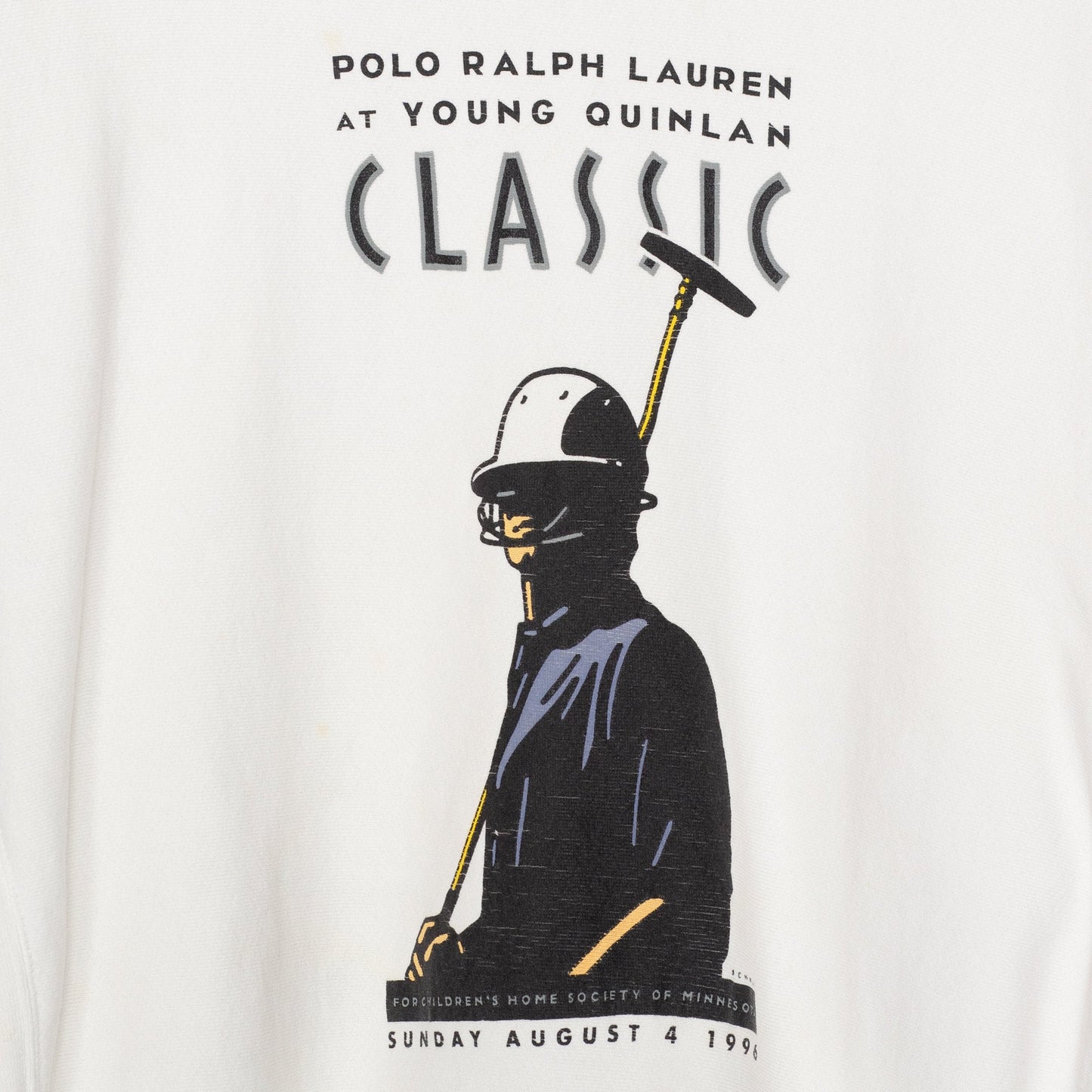 90s Polo Ralph Lauren Classic Sweatshirt - Men's XL | Vintage Young Quinlan Minnesota Art Poster Print Graphic Crewneck