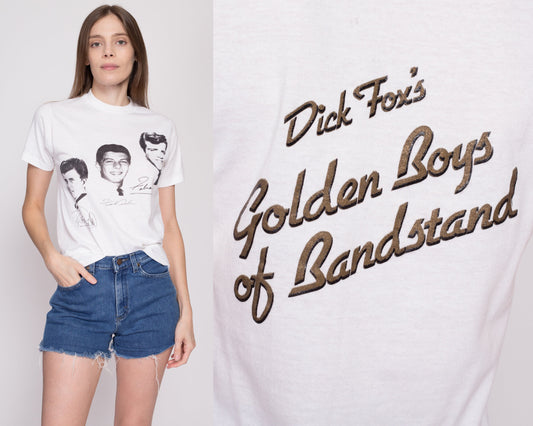 XS-S| 80s Dick Fox's Golden Boys Of Bandstand T Shirt - Unisex XS to Small | Vintage Autograph Print Graphic Music Tee