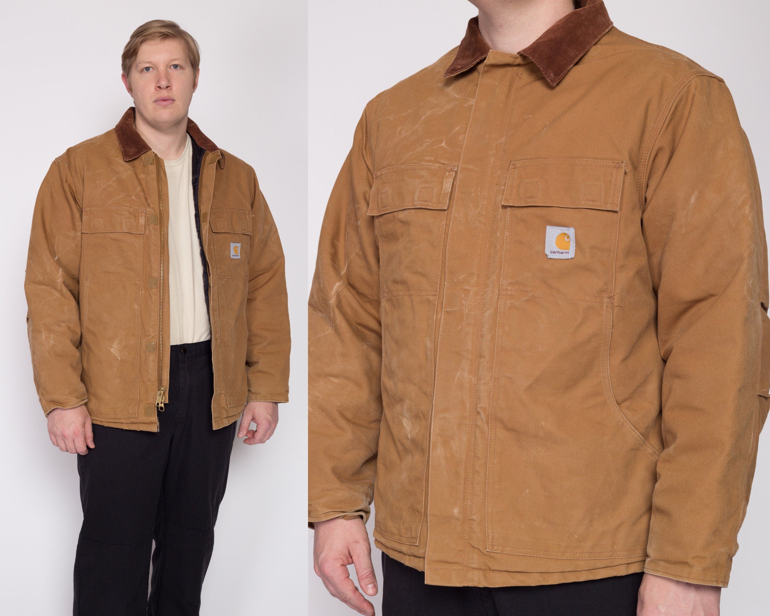 Vintage Carhartt Tan Insulated Arctic Jacket - Size 46