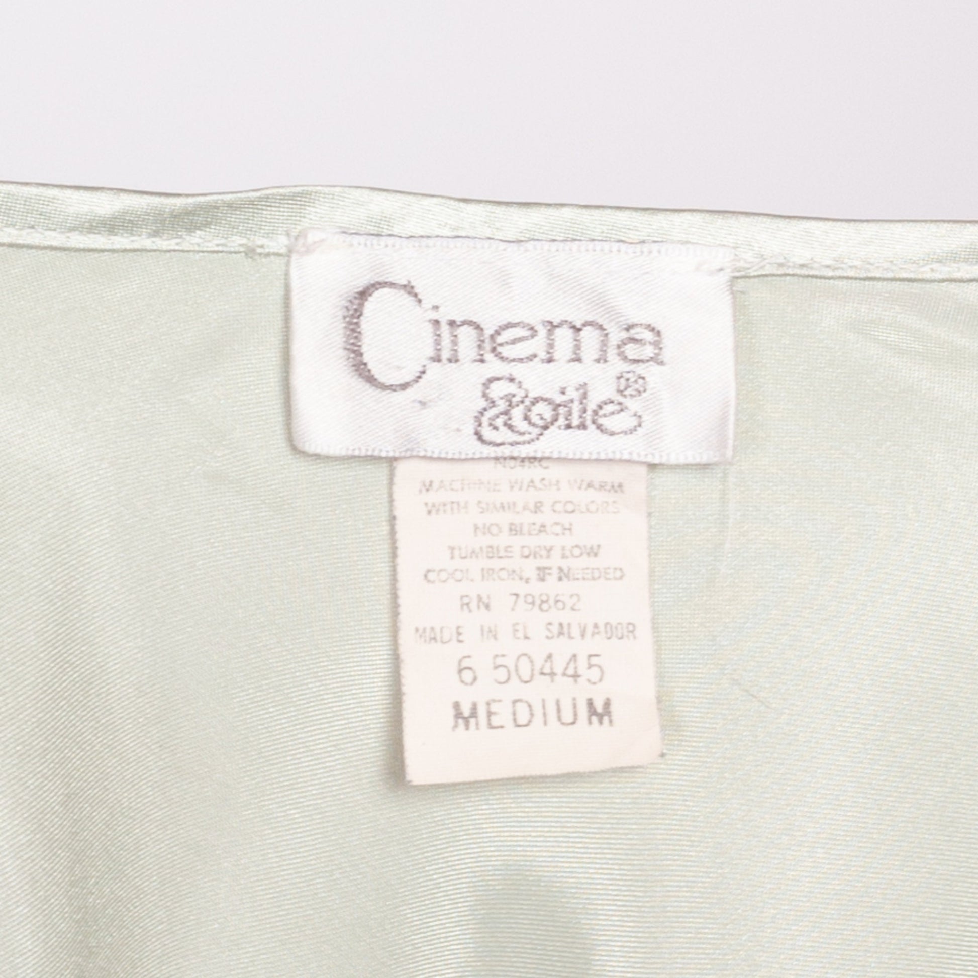 90s Mint Green Liquid Satin Henley Top - Medium | Vintage Pastel Short Sleeve Slouchy Shiny Pajama Shirt