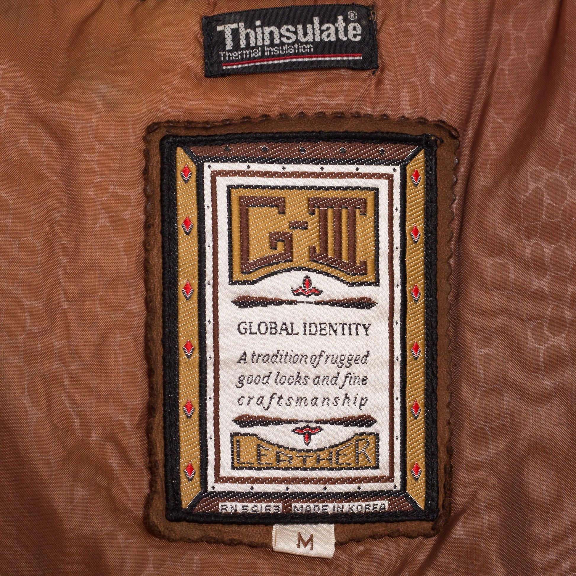 M| 80s G-III Brown Leather Embossed Jacket - Medium | Vintage Oversize Long Double Breasted Snap Up New Wave Coat