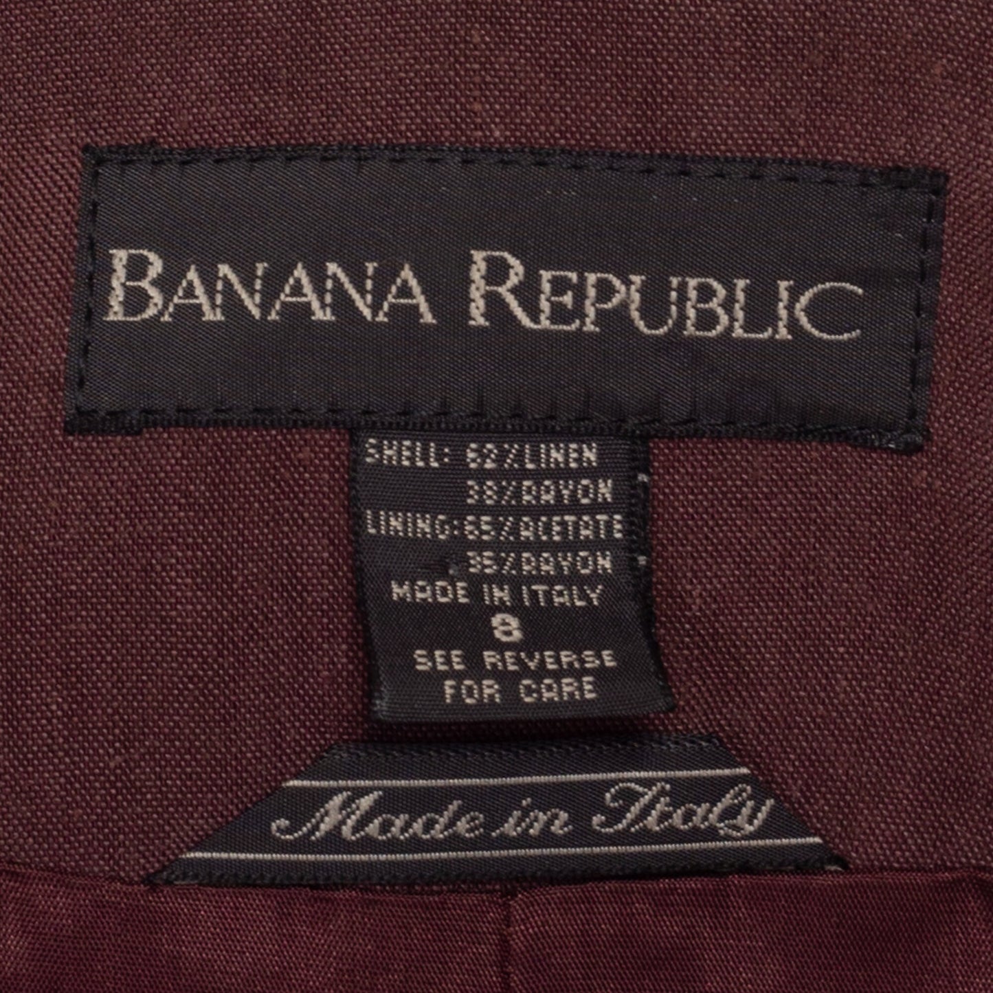 M| 90s Banana Republic Plum Linen Blazer - Medium | Vintage Oversized Button Up Jacket