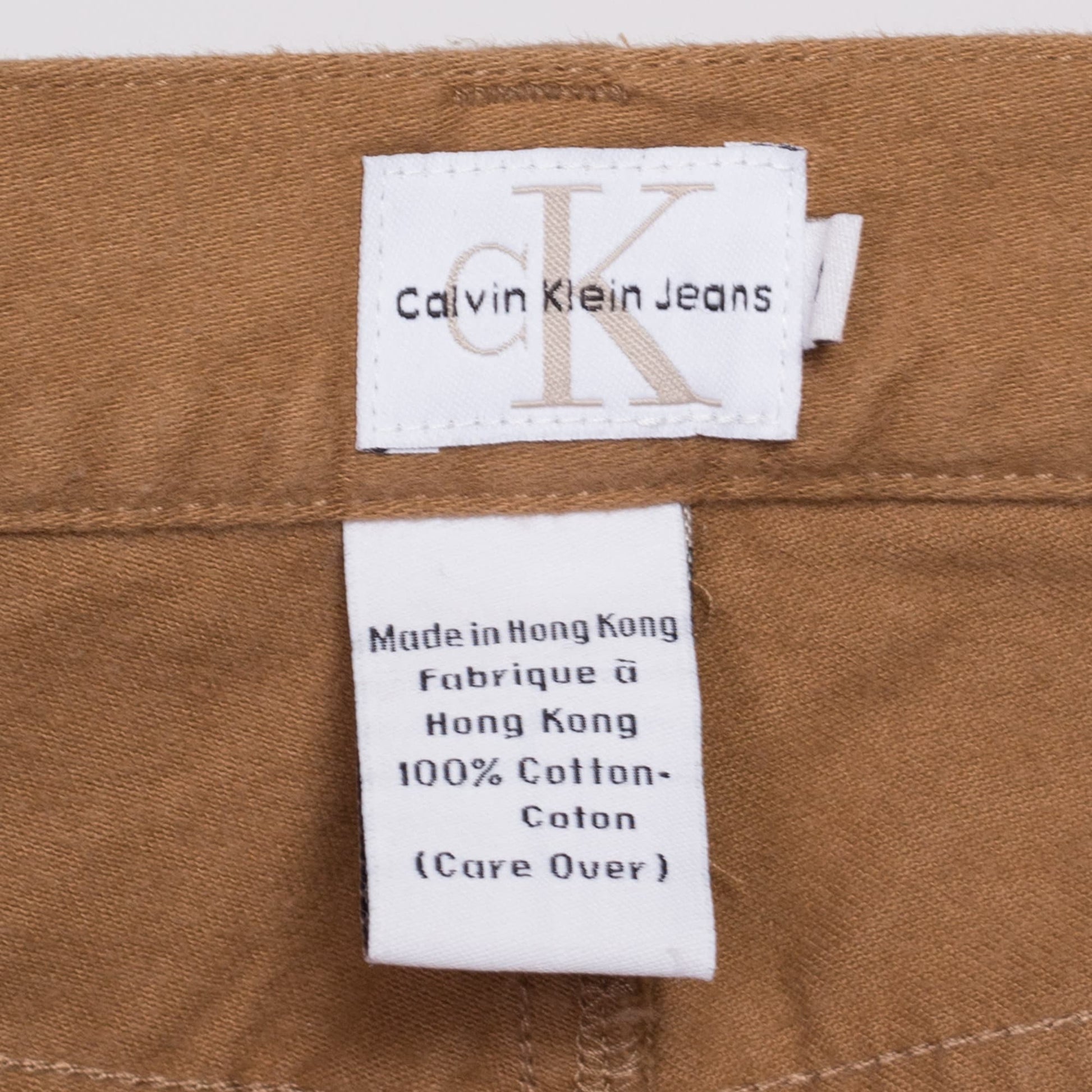 M| 90s Calvin Klein Brown Mid Rise Pants - Medium | Vintage Soft Cotton Straight Leg Trousers