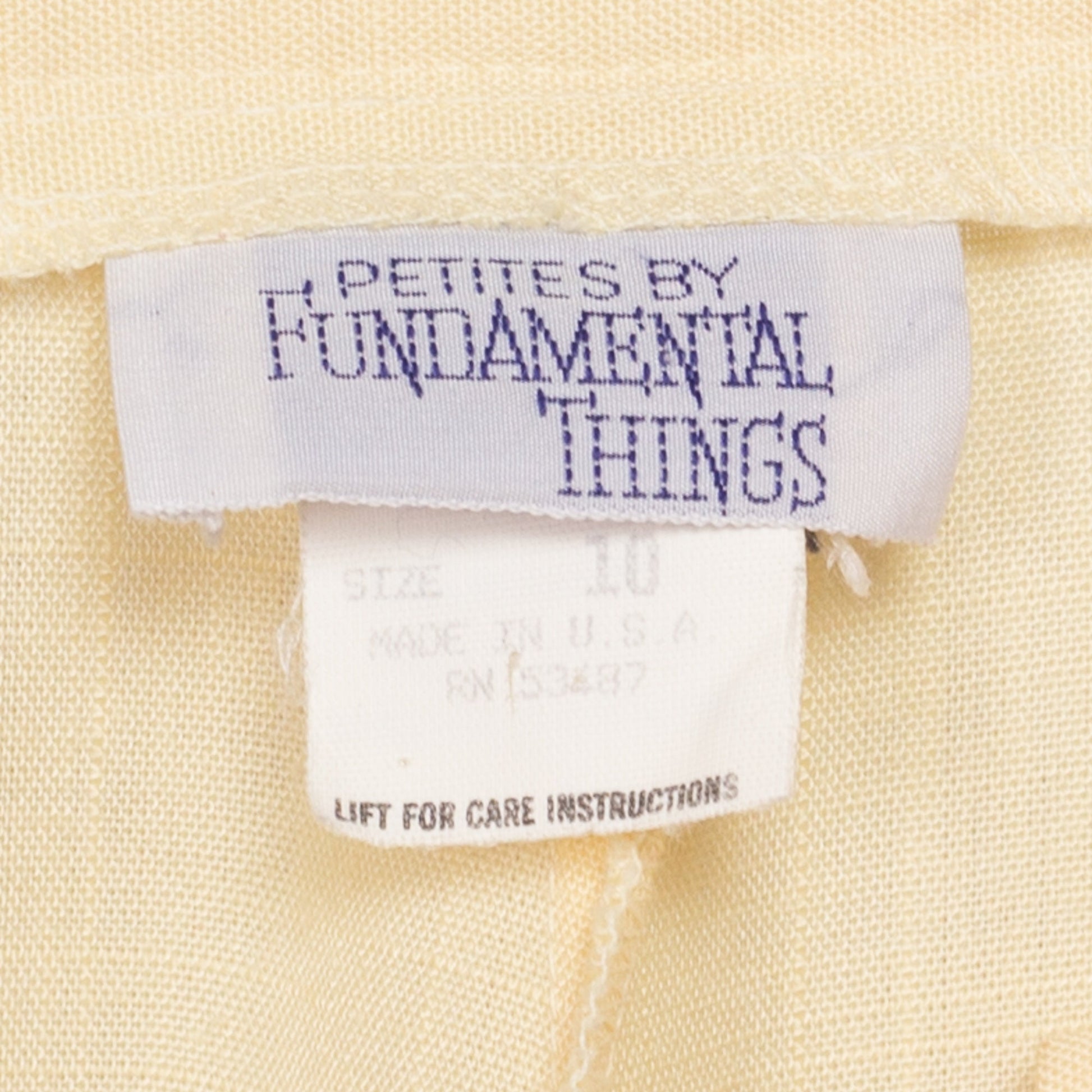 M| 80s Butter Yellow High Waisted Trousers - Medium, 27.5" | Vintage Pleated Tapered Leg Pants