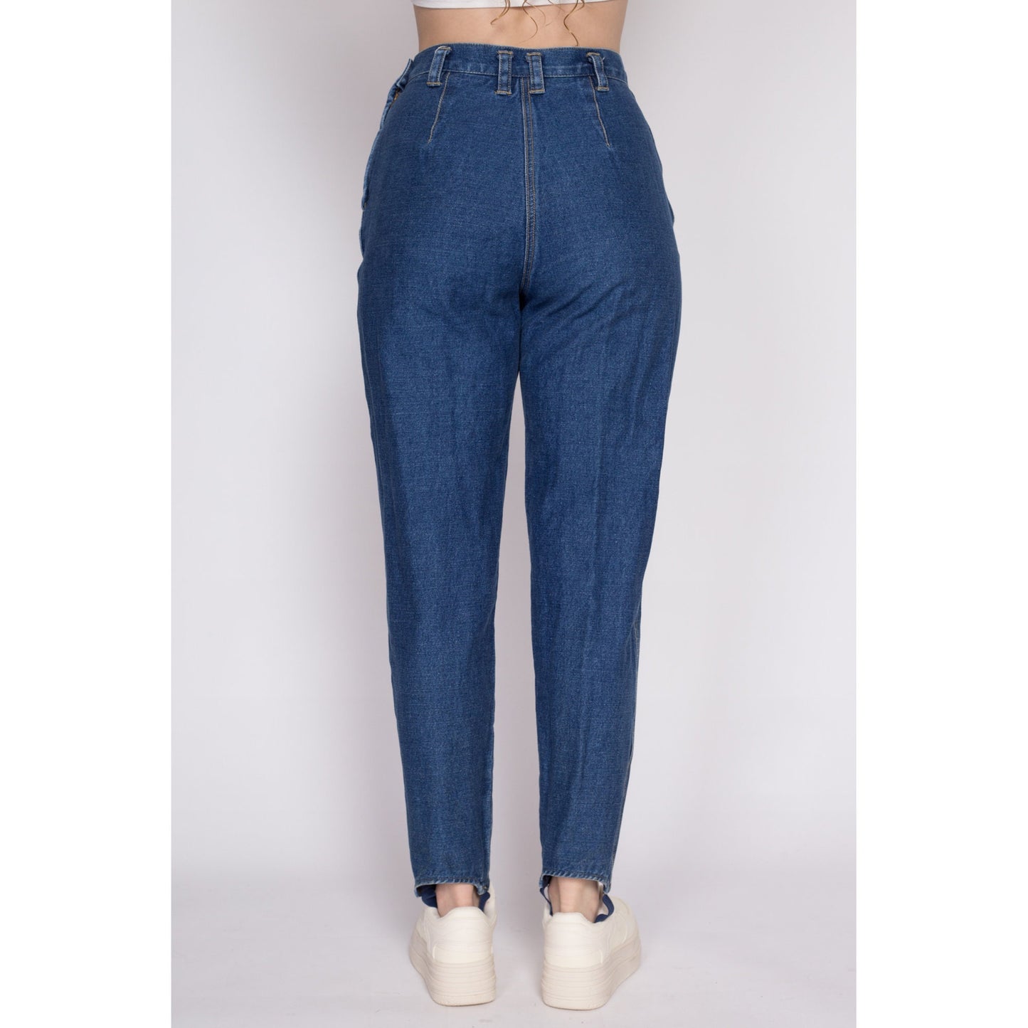 M| 90s Lizwear Stirrup Side Zip Jeans - Medium, 28" | Vintage High Waisted Dark Wash Stretchy Slim Ankle Jeans