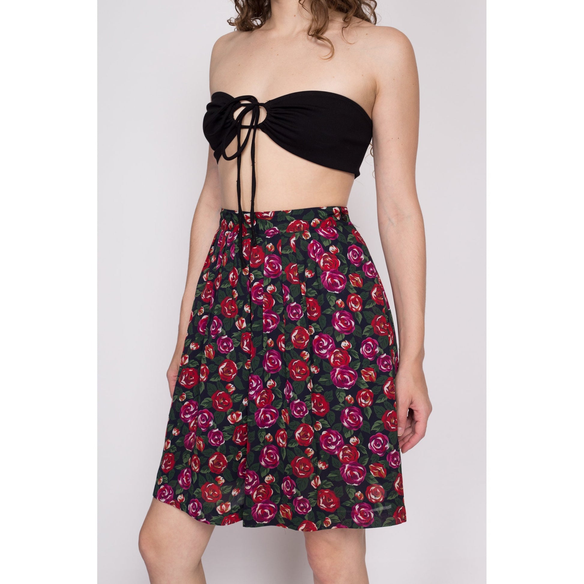 L| 90s Flowy Floral Lounge Shorts - Large | Vintage Boho High Waisted Wide Leg Shorts