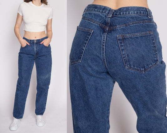 M| 90s Calvin Klein Sport High Waisted Mom Jeans - Medium, 30" | Vintage CK Dark Wash Denim Tapered Leg Jeans