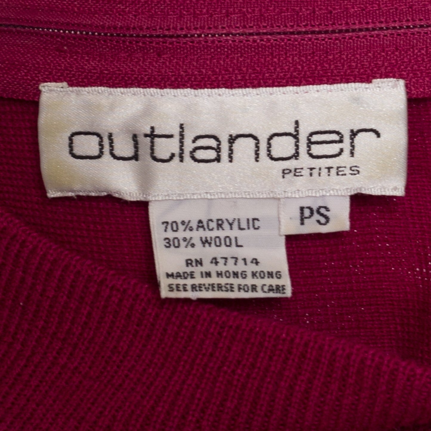 S| 80s Magenta Knit Mini Sweater Dress - Small | Vintage Dolman Sleeve Mockneck Wool Blend Dress