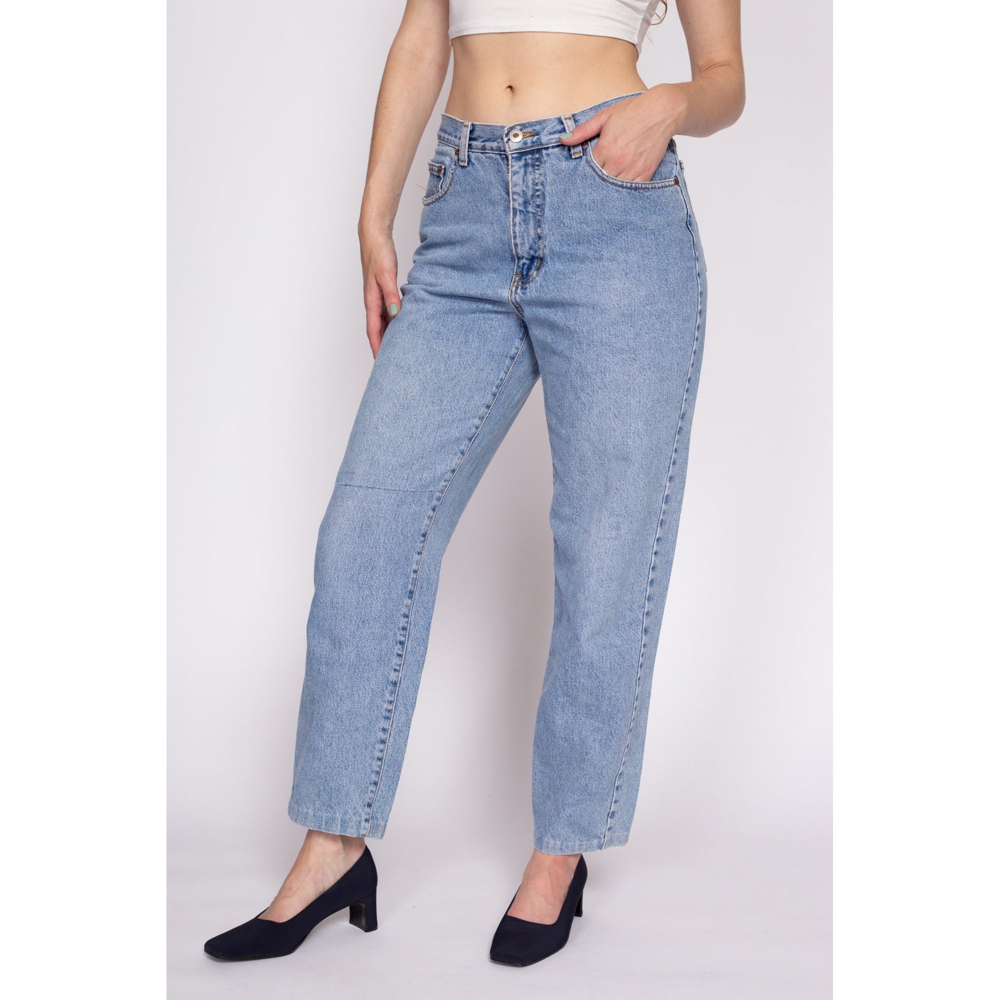 M| 90s The Limited High Waisted Jeans - Medium, 30" | Vintage Tapered Leg Stonewash Denim Boyfriend Jeans