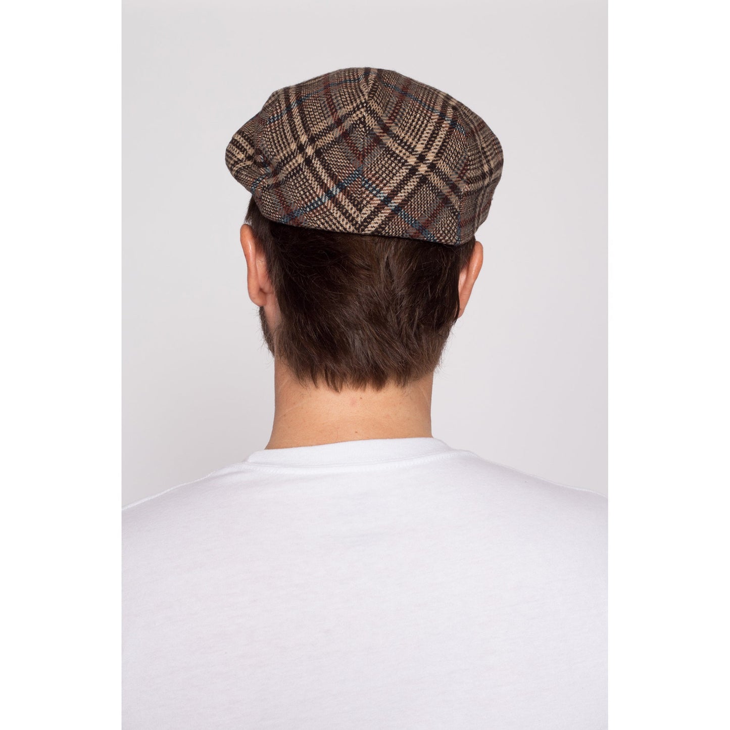 S| 70s 80s Irish Plaid Tweed Flat Cap - Men's Small | Vintage Newsboy Cabbie Hat