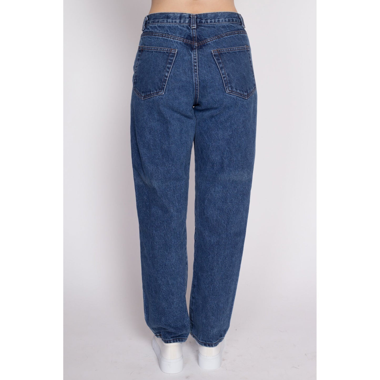 M| 90s Calvin Klein Sport High Waisted Mom Jeans - Medium, 30" | Vintage CK Dark Wash Denim Tapered Leg Jeans