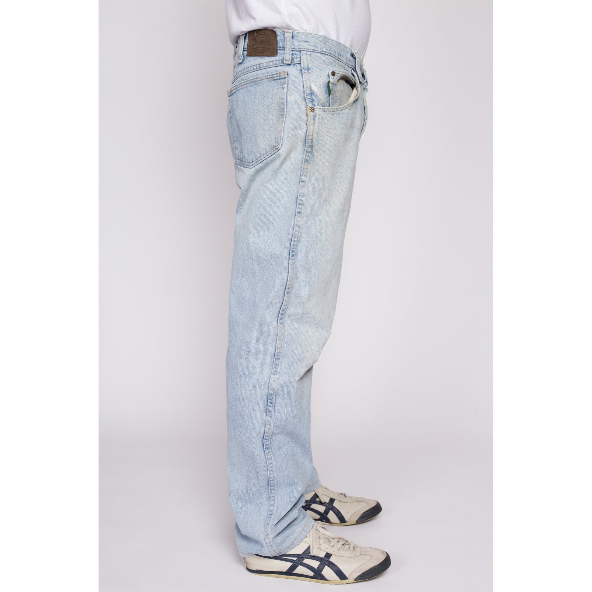L| 90s Distressed Light Wash Cabela's Jeans - 36x32 | Vintage Outdoor Gear Denim Straight Leg Jeans