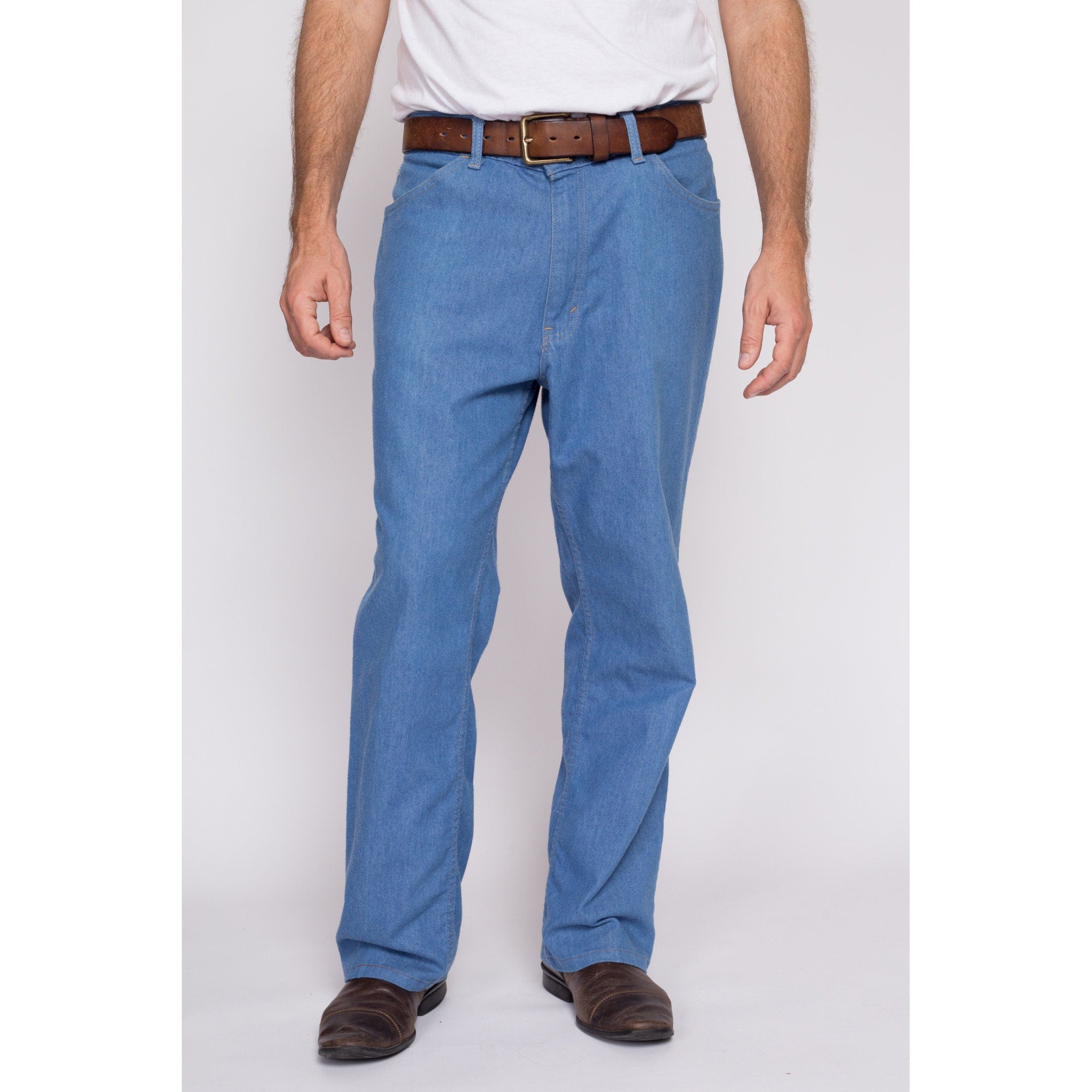 36x32 80s Blue Denim Pants – Flying Apple Vintage