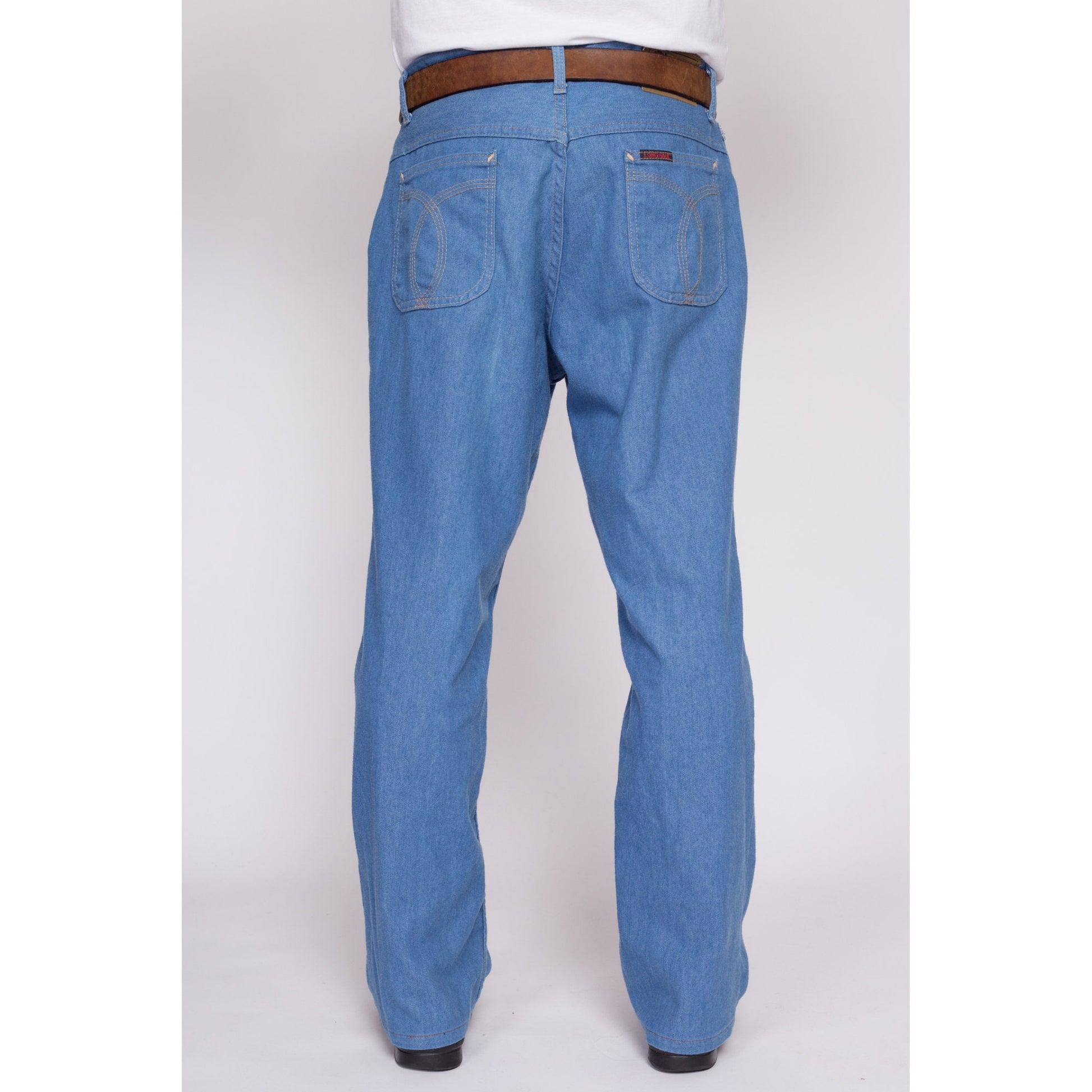 36x32 80s Blue Denim Pants | Vintage High Waisted Jeans Trousers