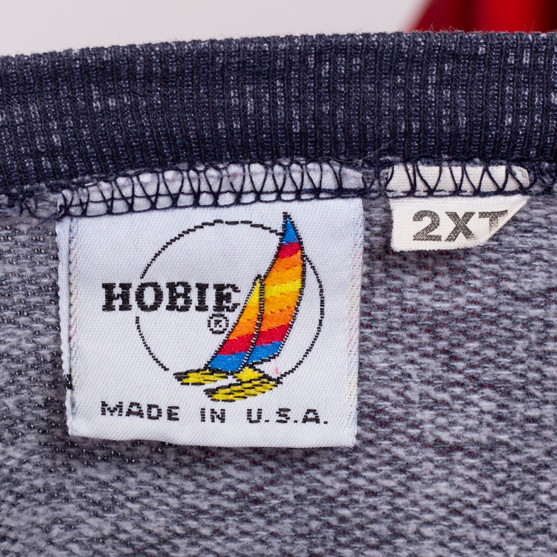 2X 80s Hobie Long Sleeve Surfer Shirt | Vintage Navy Blue Skater Graphic Sweatshirt