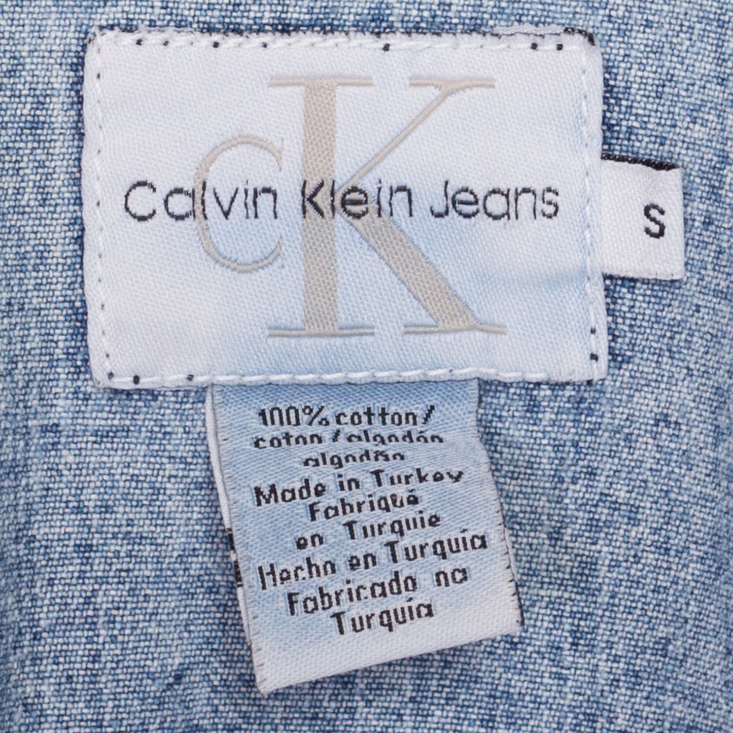 Small Vintage Calvin Klein Jean Jacket | 90s Y2K Light Wash Denim Jacket