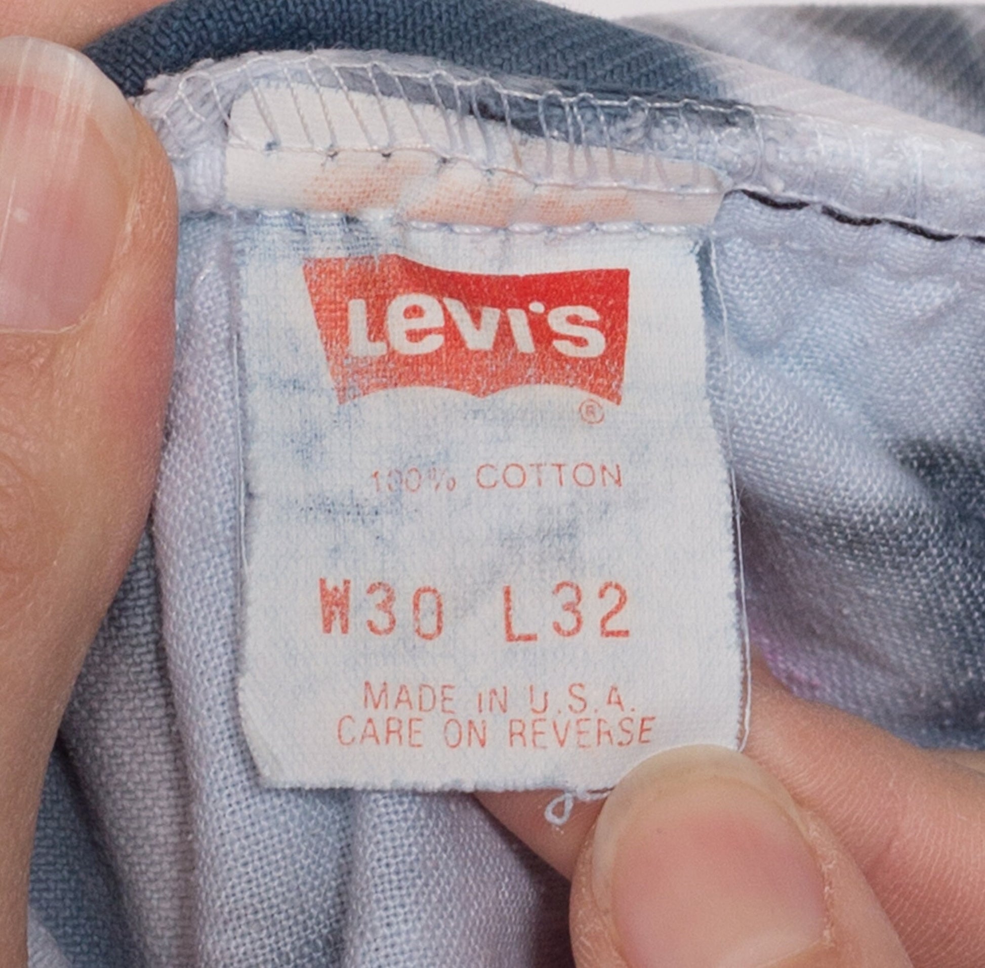 30x32 Vintage Levis Tie Dye Jeans | 80s Levi's 505 Ice Dyed Tapered Leg Jeans